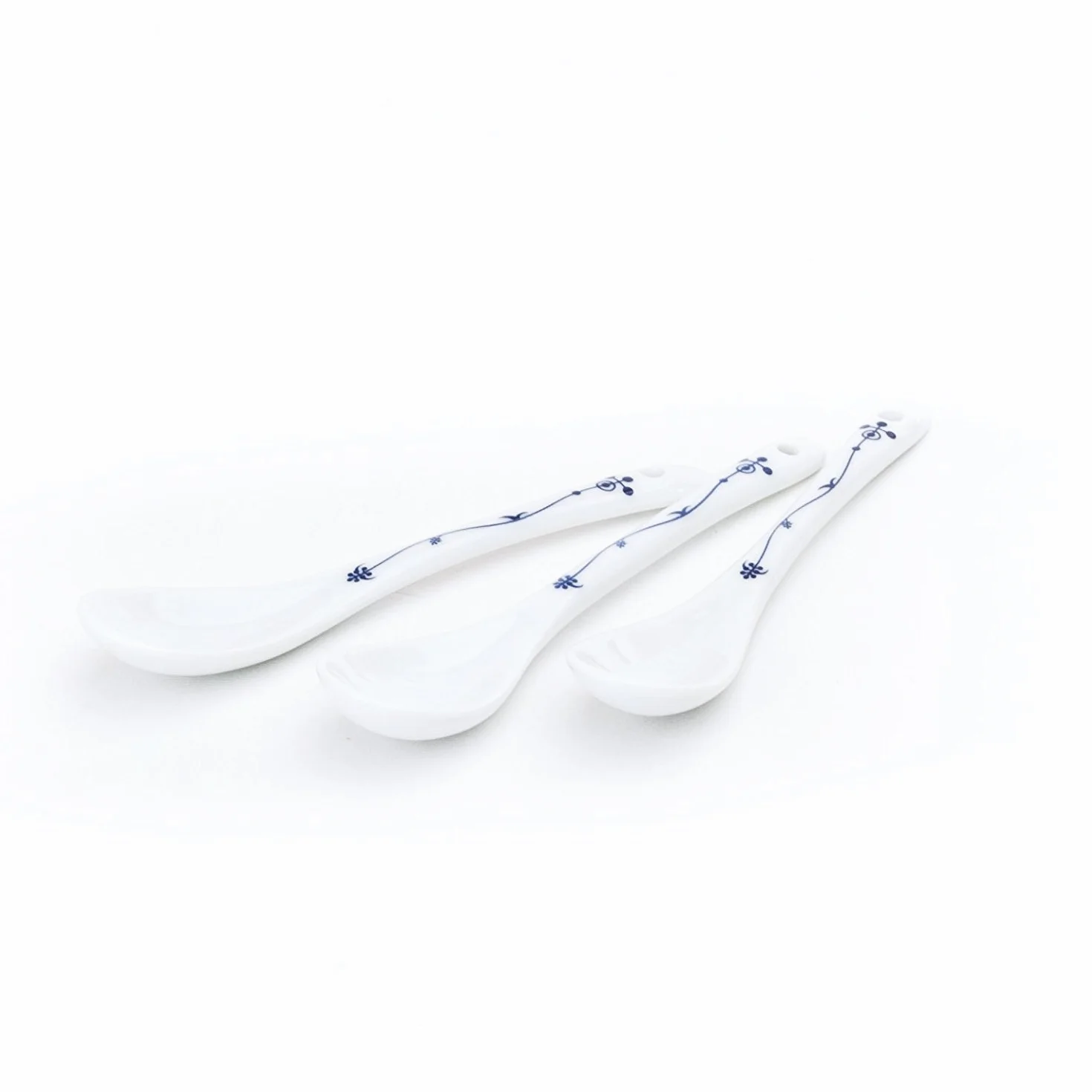 Zestaw łyżek do jajek Ocean-Line indyjski niebieski słomiany kwiat porcelana