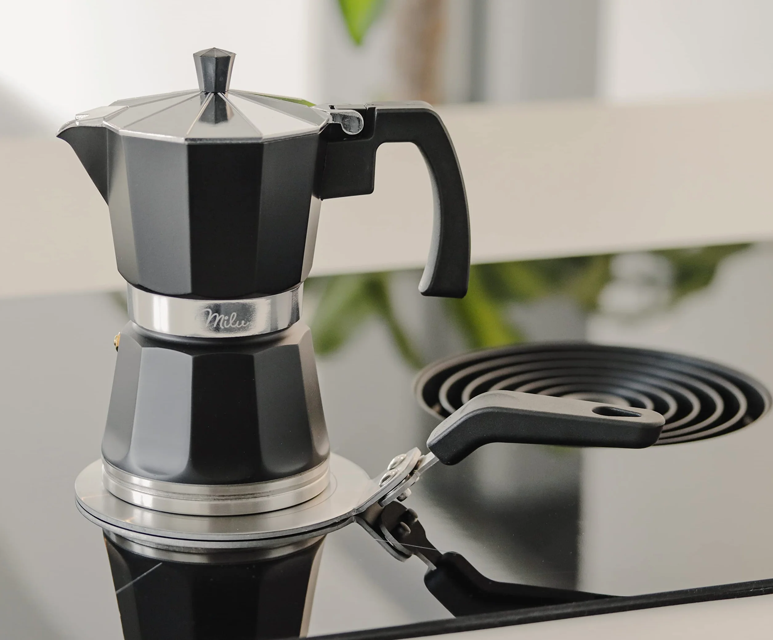 Milu Płyta indukcyjna stali nierdzewnej 13cm Adapter indukcyjny do kawiarki dyfuzora