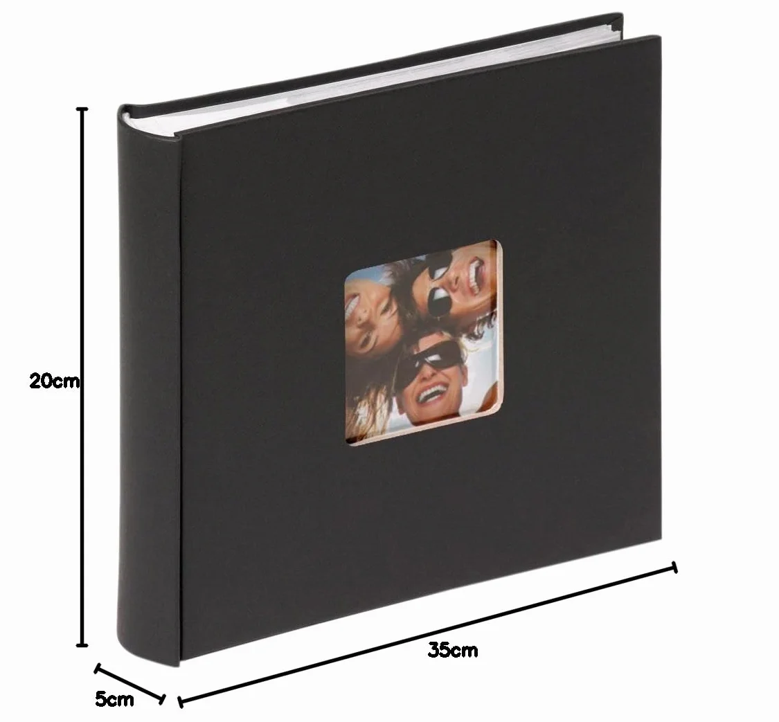 walther design Album na zdjęcia czarny 200 zdjęć 10 x 15 cm Album wsuwany Memo z wycięciem na okładce, Fun ME-110-B