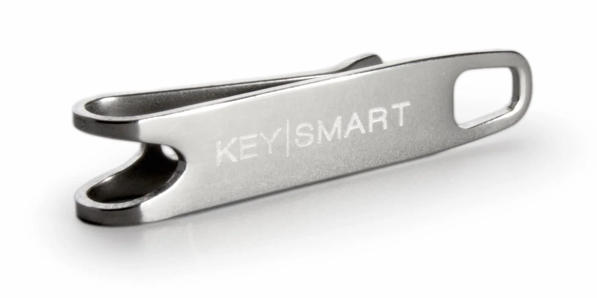 KeySmart Nano Clip - Kieszonkowy klips na klucze - Zabezpiecz swój breloczek, eliminuje wybrzuszenie kieszeni (stal nierdzewna, 1 opakowanie)