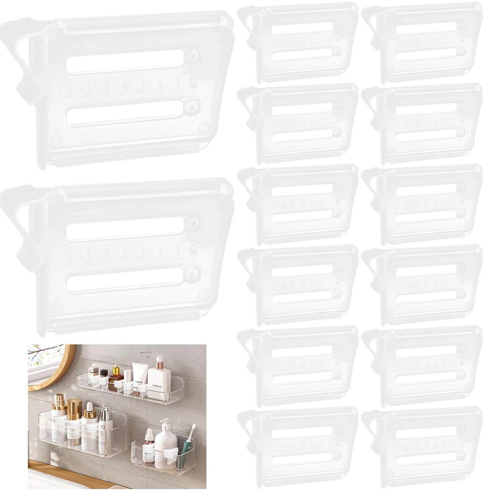 Przegrody do lodówki, plastikowe organizery do lodówki z klipsem, regulowane przegrody do lodówki, separatory półek do kuchni, zamrażarki, szuflad i przechowywania w domu, 20 szt
