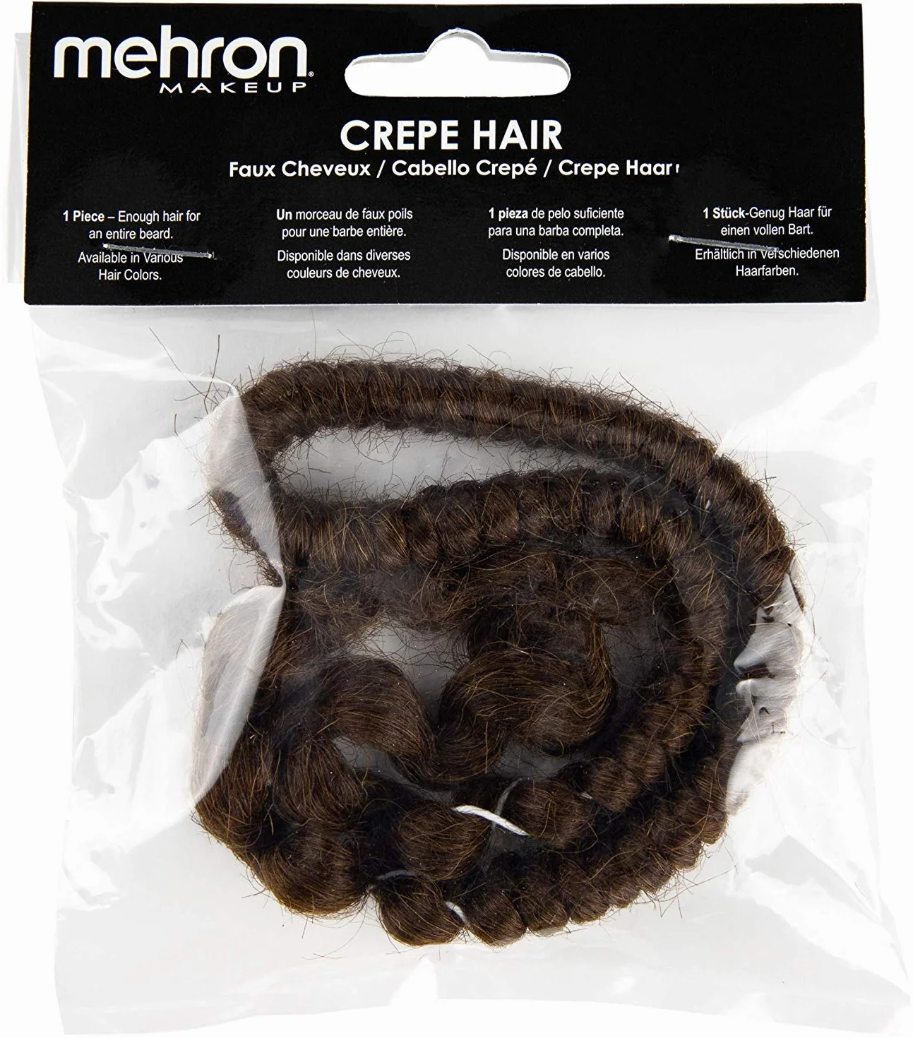 Mehron Make-up Crepe Hair Pleciona 30 cm - Medium Brown
