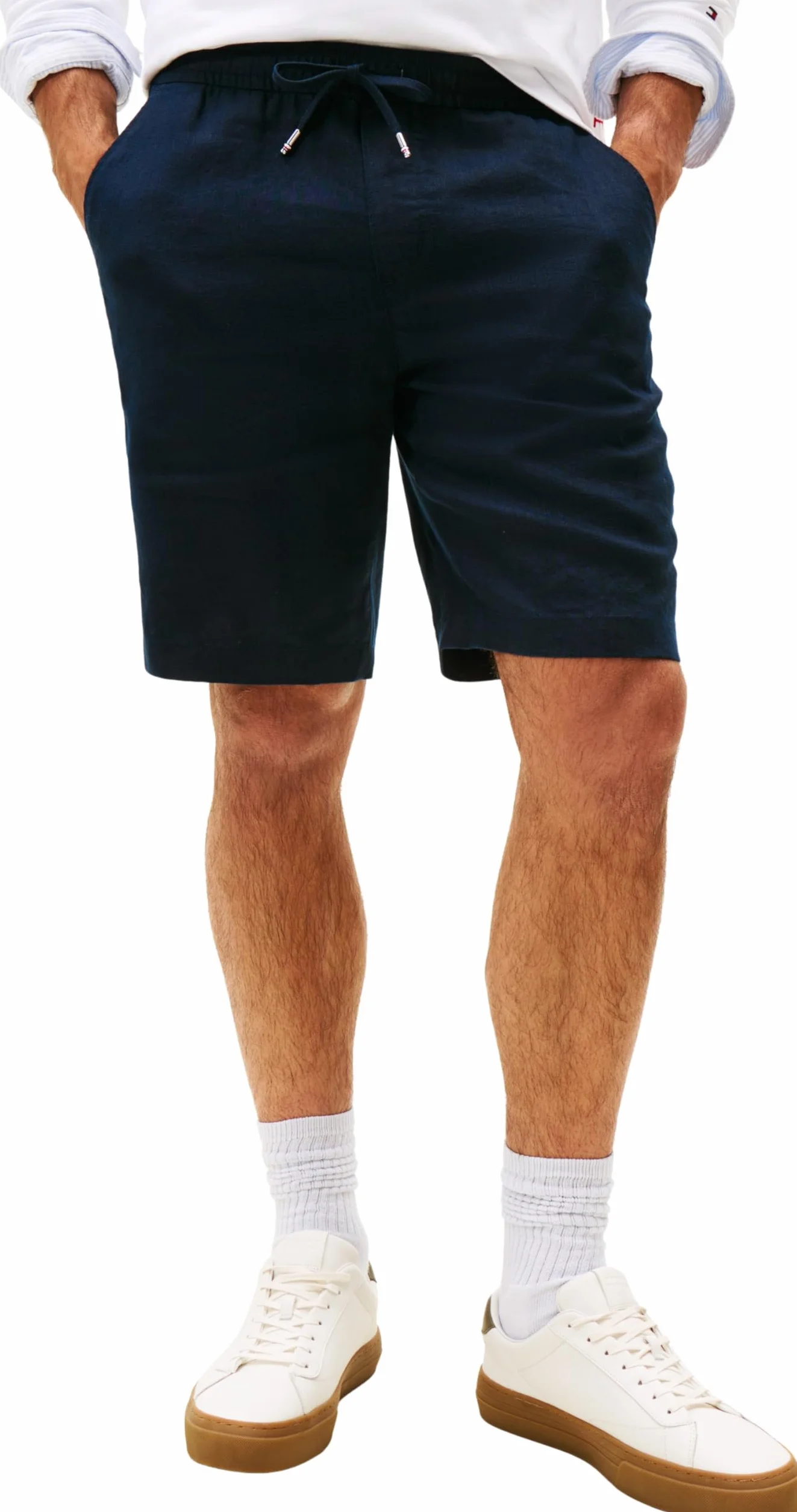 Tommy Hilfiger Harlem Po Linen Short Mw0mw37804 - Szorty chinosy Mężczyźni