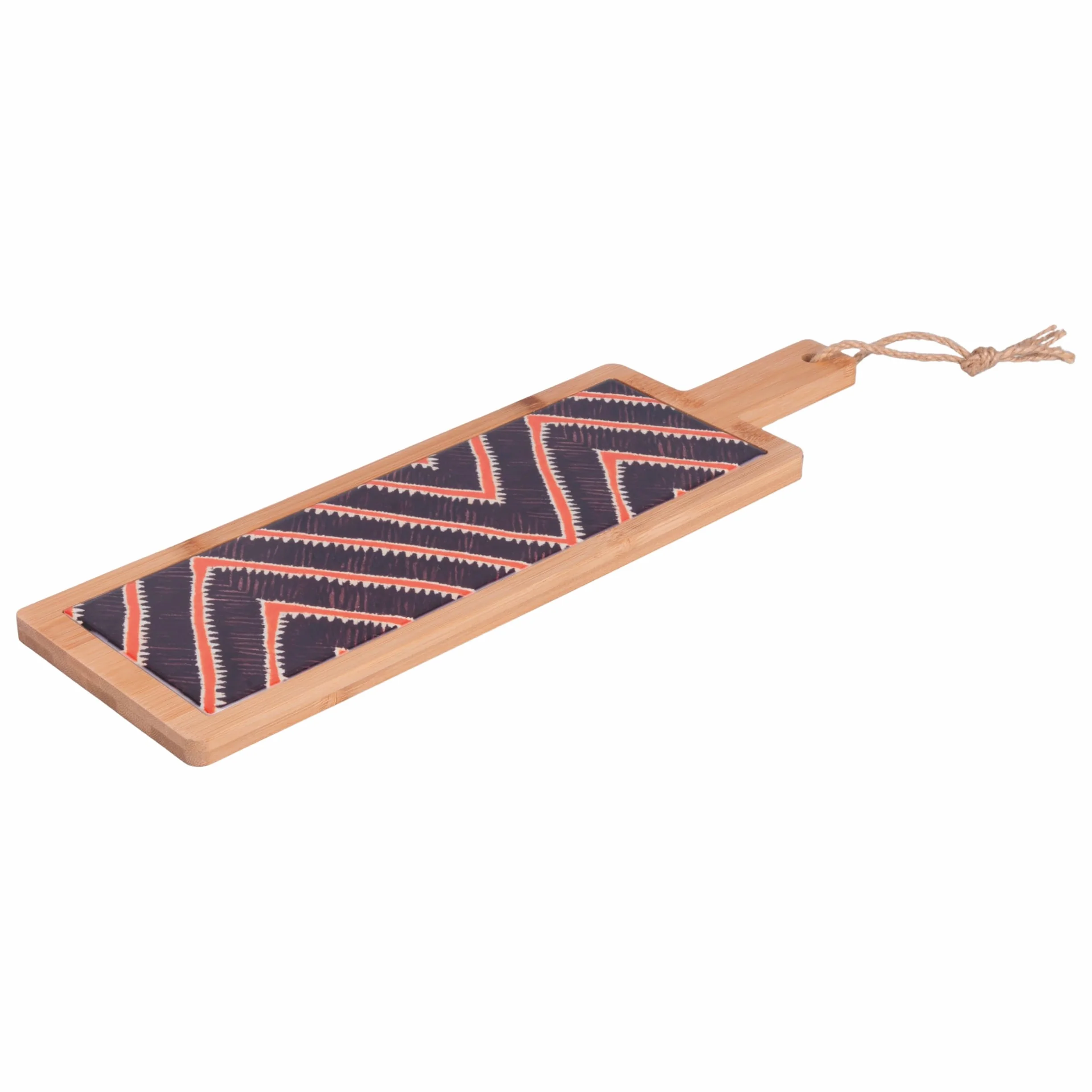Prostokątna deska do krojenia 40 x 12,5 cm, ceramiczna i bambusowa, Malindi