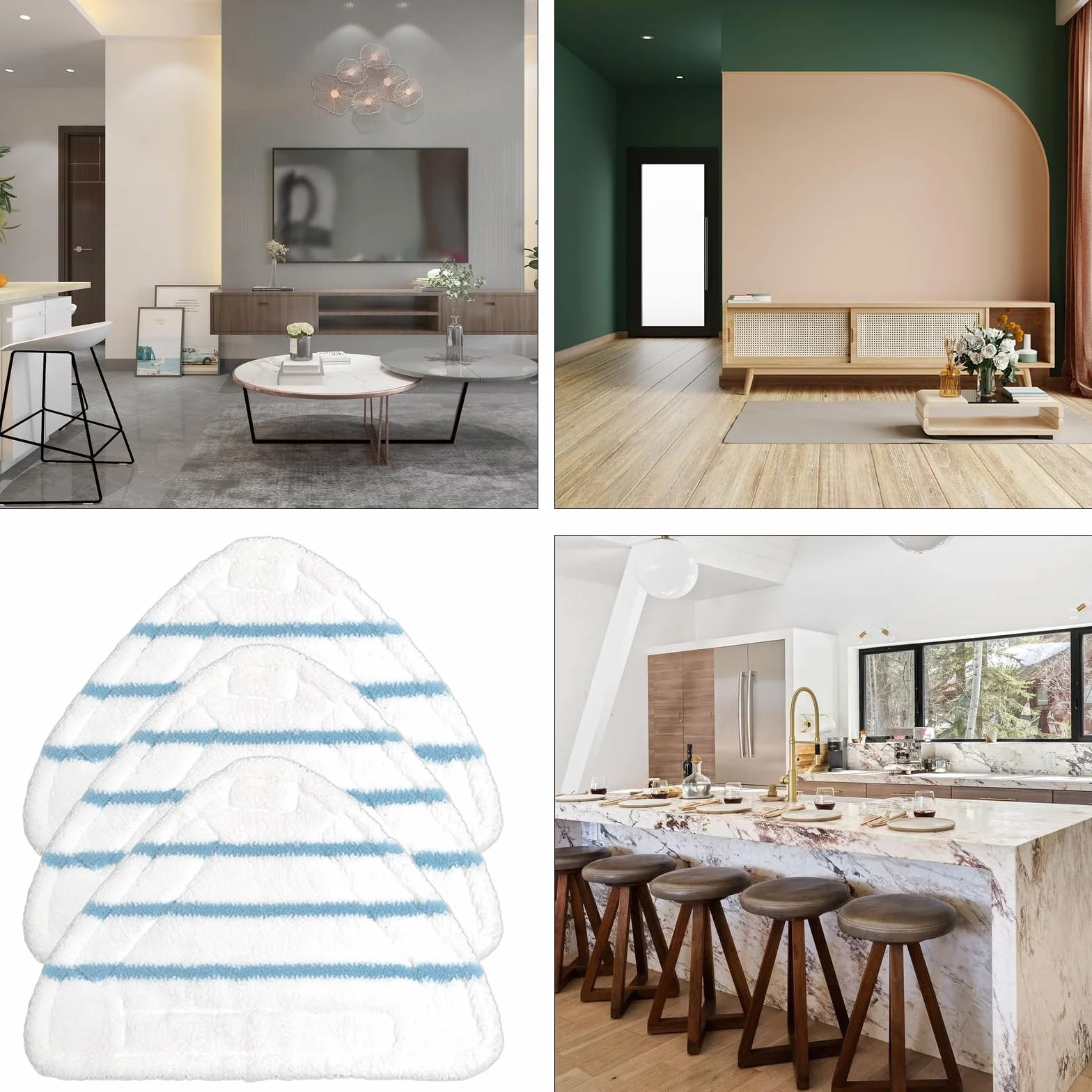Podkładki zastępcze do czyszczenia parą, 3 sztuki podkładki do miotły parowej, do czyszczenia pary, ściereczki do podłóg, pary, akcesoria