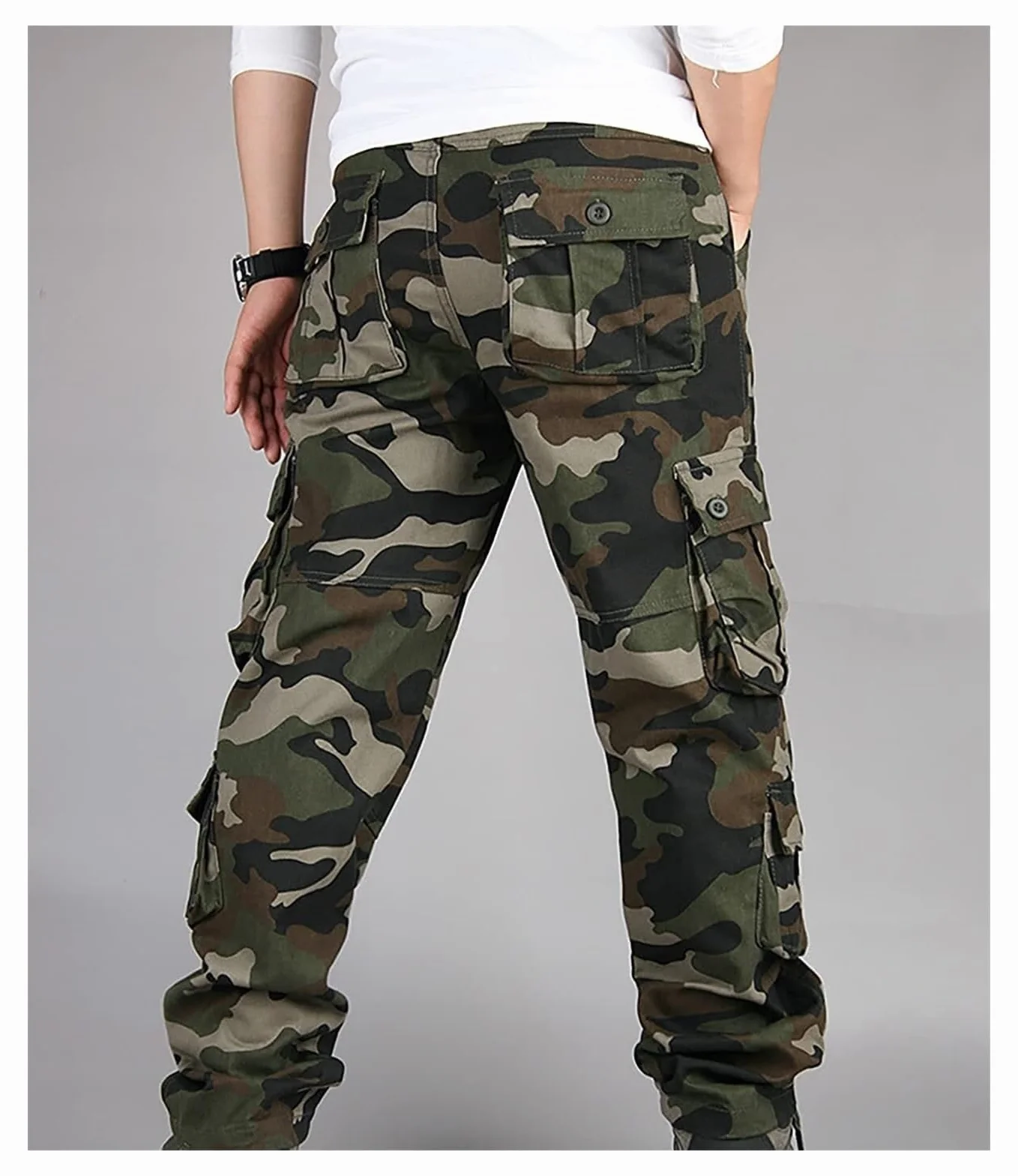 Spodnie taktyczne na co dzień dla mężczyzn outdoorowe spodnie cargo z wieloma kieszeniami, S-7XL, spodnie do biegania bawełniane spodnie dresowe - spodnie sportowe męskie joggery | chłopięce spodnie