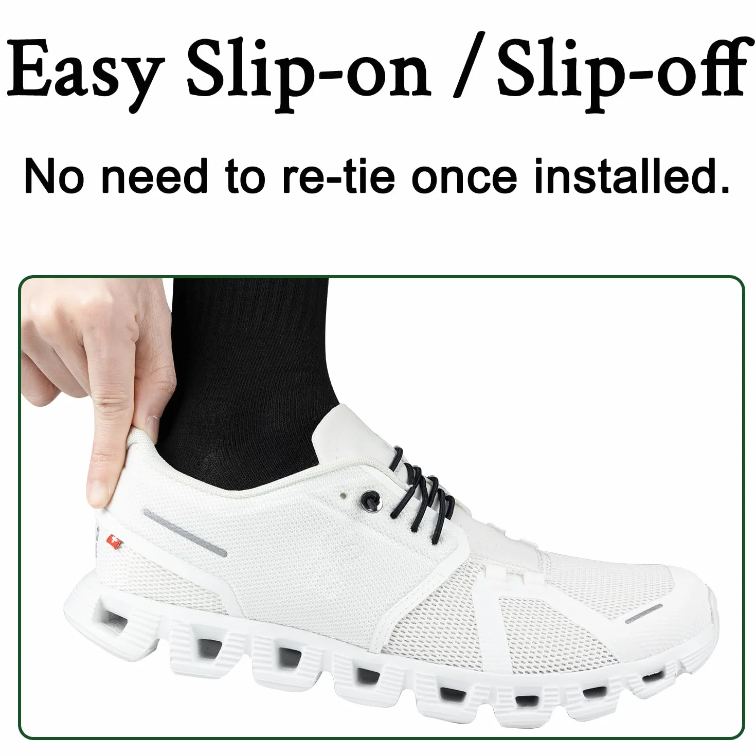 Endoto Elastyczne Sznurówki Bez Wiązania do ON Cloud 5 & 6 Butów, Sznurowadła Zamiennik Sznurowadeł Zamienne Shoe Laces Replacement Shoelaces