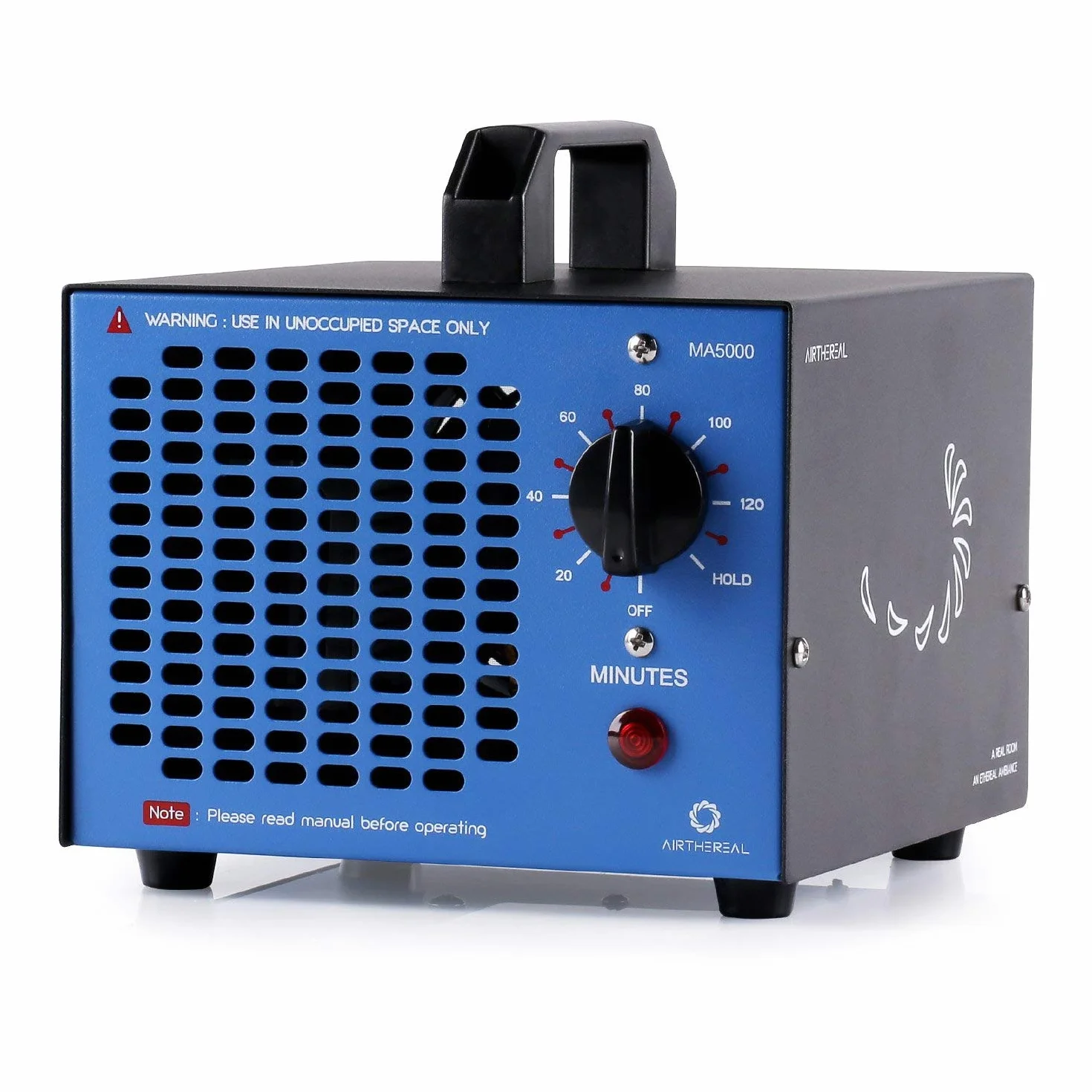 Airthereal MA5000 Komercyjny generator ozonu, ozonator z timerem, usuwa zapachy do 300 m², niebieski