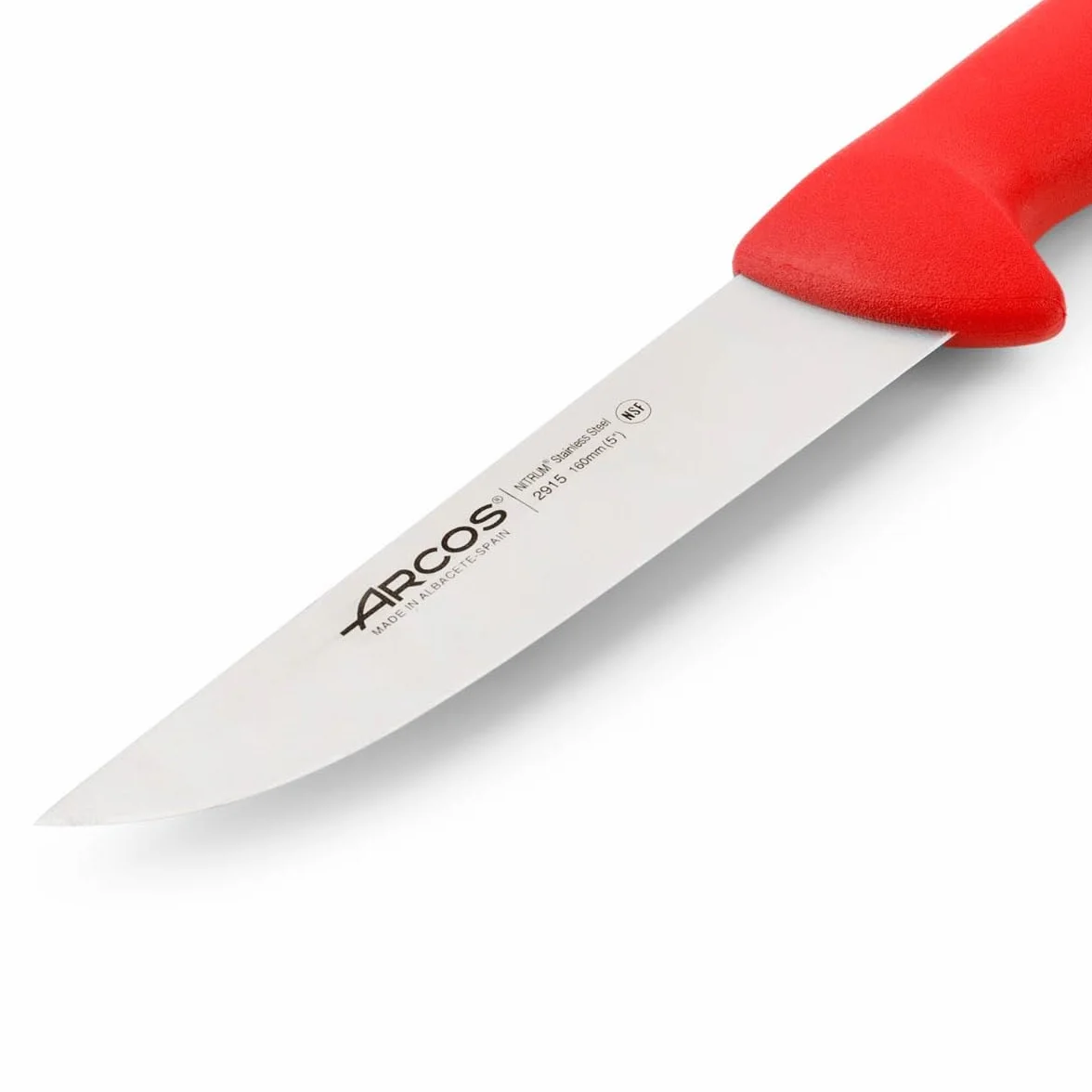 Arcos 291522 seria 2900-rzeźnik stek nóż - ostrze nitrm 160 mm (6,30 cala) - uchwyt polipropylenowy czerwony kolor, 18/8 stal nierdzewna