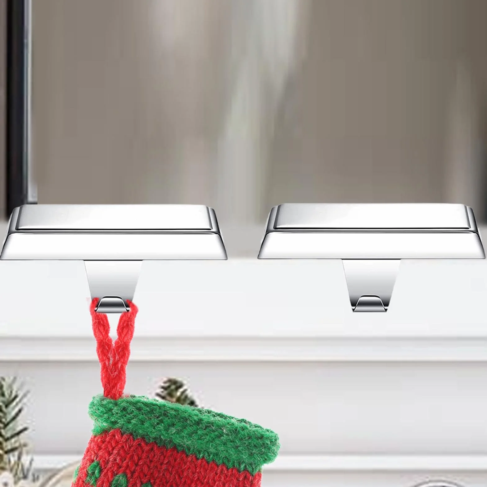 Metal Stocking Rack Base for Fireplace Heavy Duty Non-slip Christmas Storage Holder