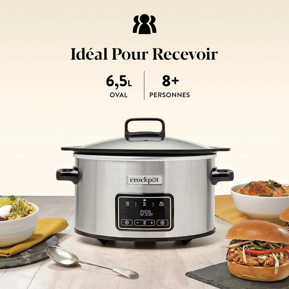 Crockpot Cyfrowy garnek Sizzle & Stew 6,5 l Stal nierdzewna CSC112X