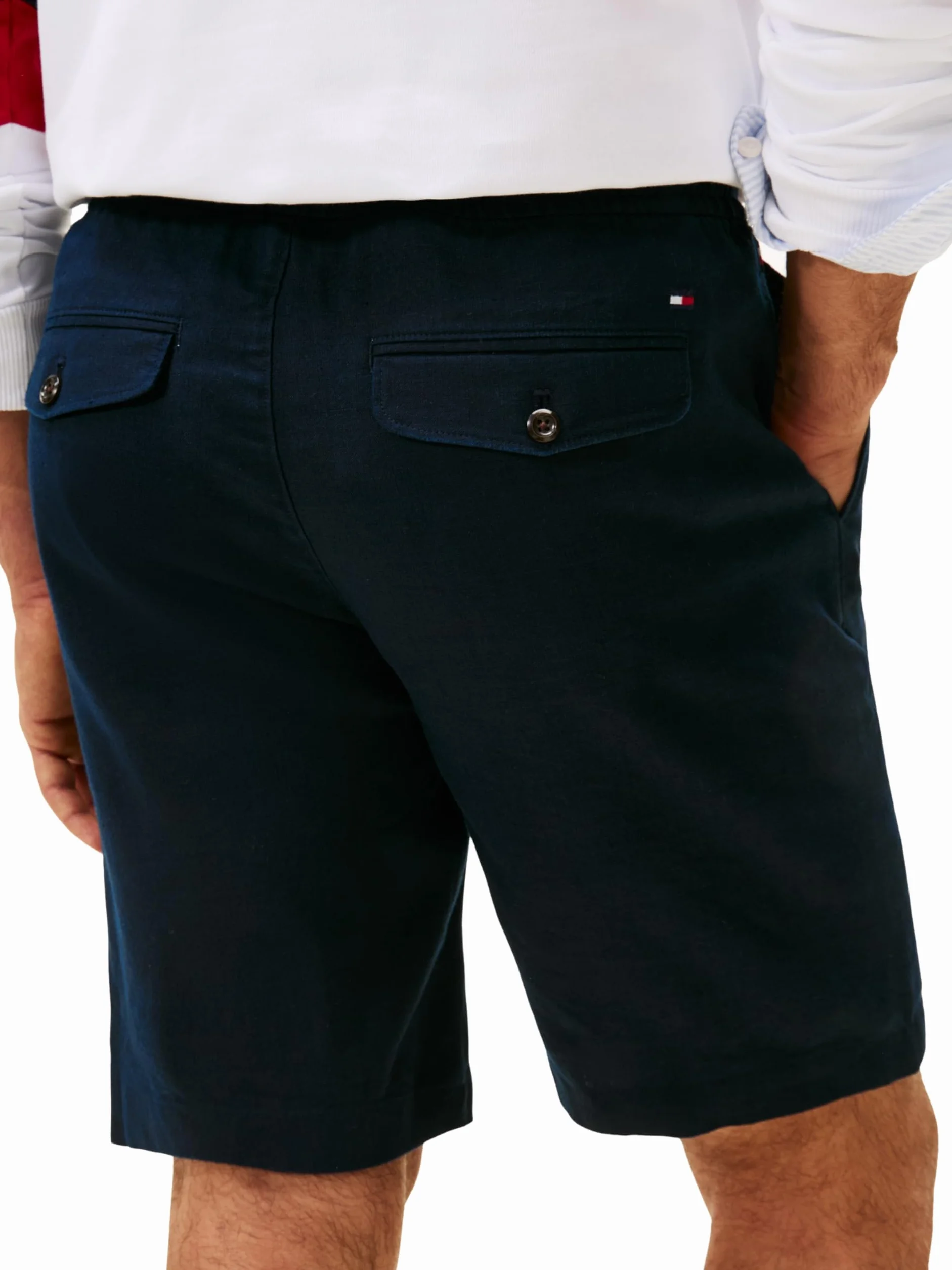 Tommy Hilfiger Harlem Po Linen Short Mw0mw37804 - Szorty chinosy Mężczyźni