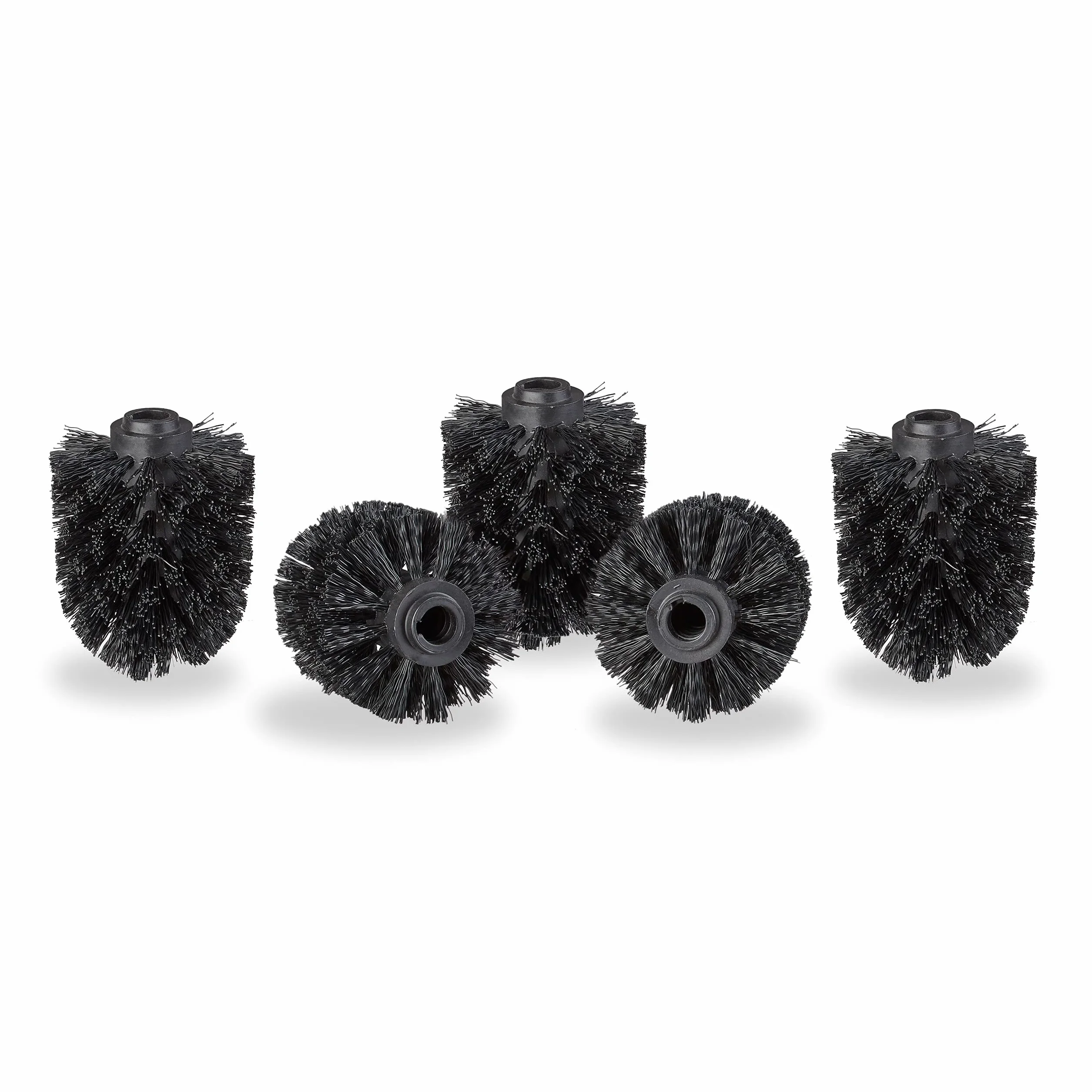 Relaxdays główka do szczotki WC, końcówka zestawu toaletowego, z gwintem 12 mm, średnica głowicy 7 cm, 5 sztuk, czarny