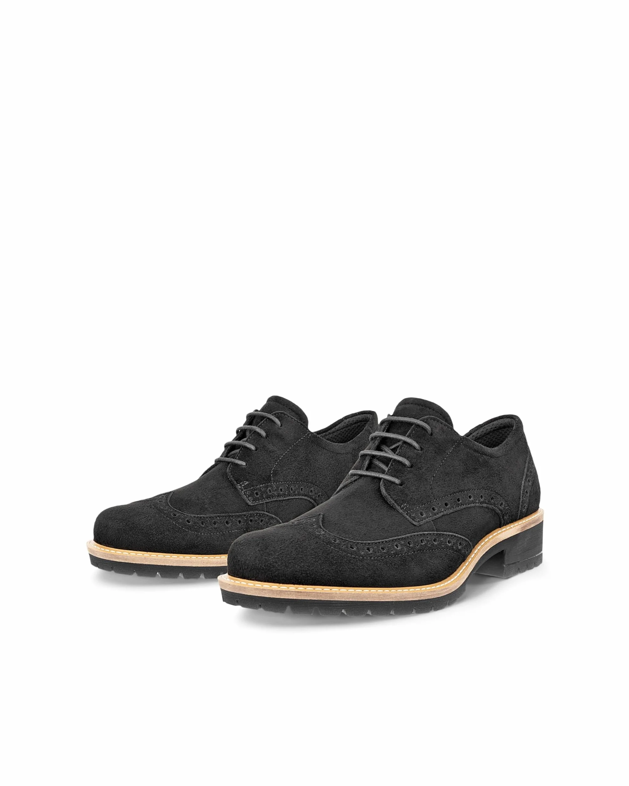 ECCO Elaina Oxford Flat damskie, Czarny, 37 EU