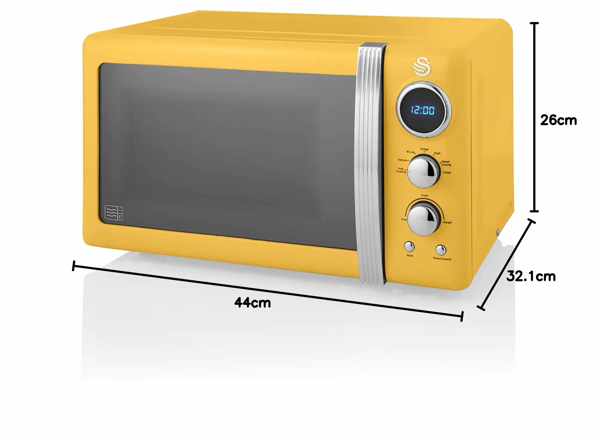 Swan Retro SM22030YELNEU cyfrowa kuchenka mikrofalowa 20 l 800 W żółty