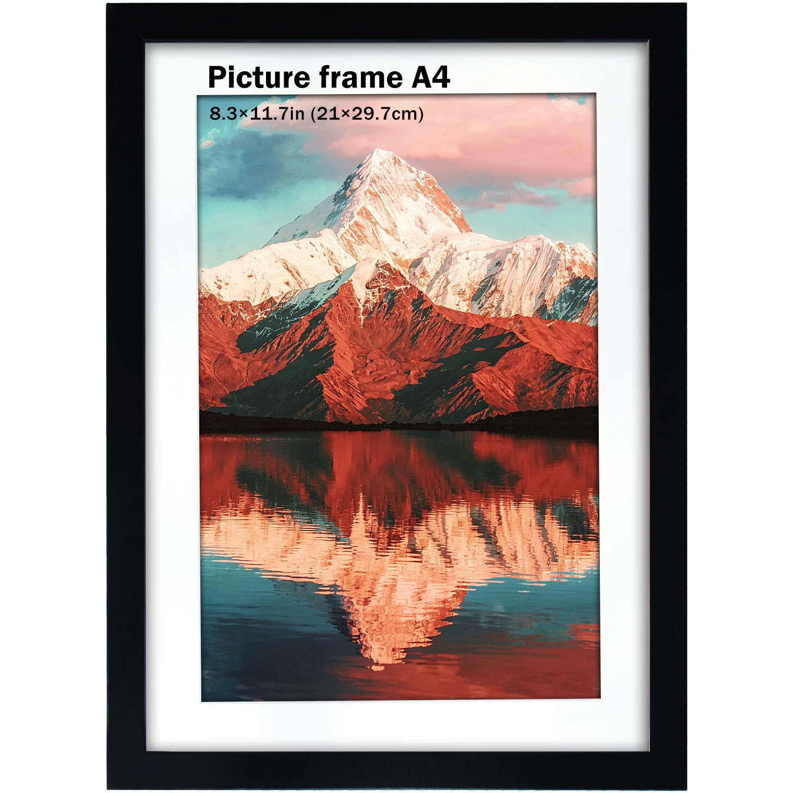 FOSER Ramka na zdjęcia A4 czarna 21 x 29,7 cm na ścianę i stół