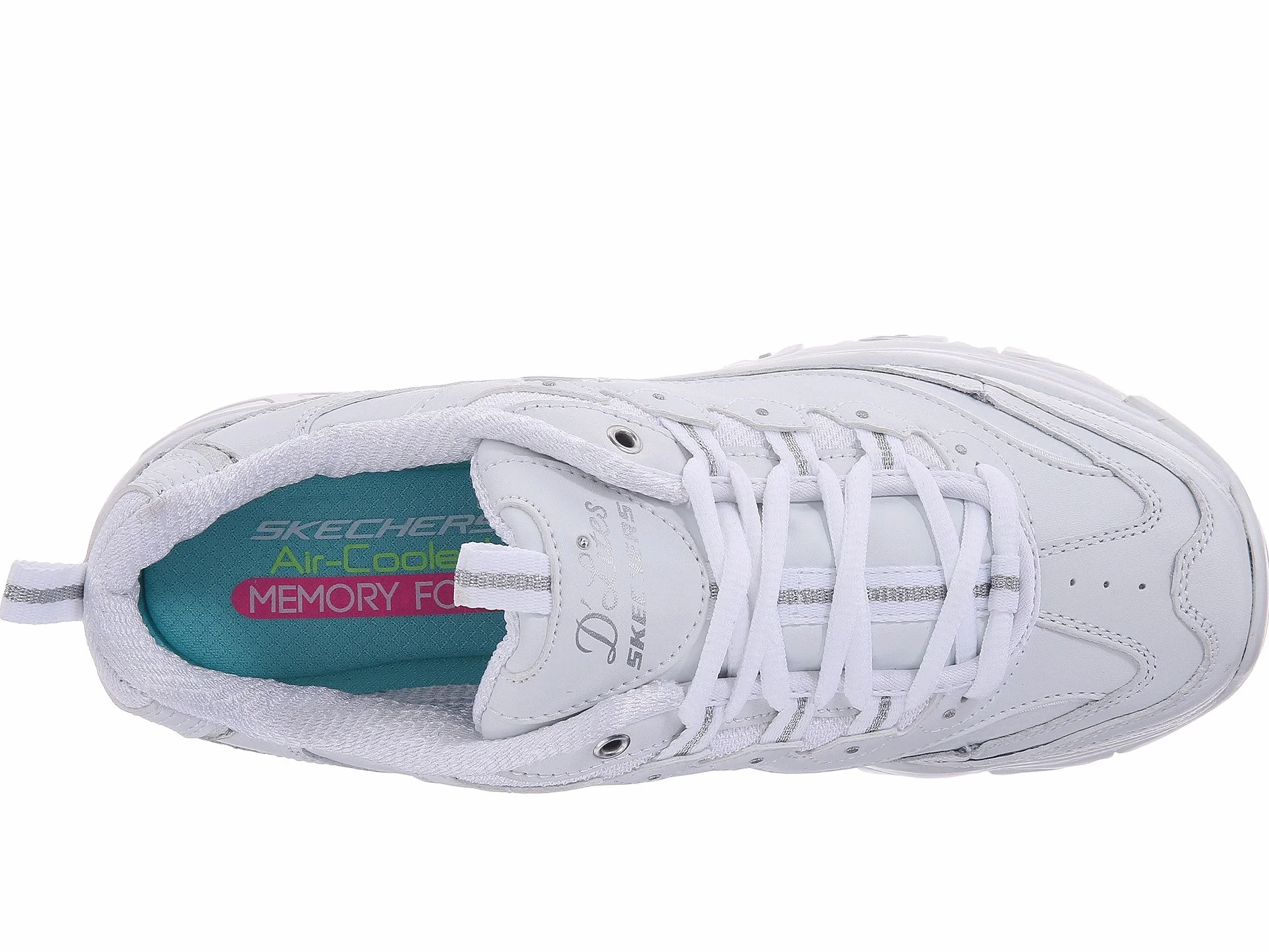 Skechers Damskie buty sportowe D'lites biggest Fan Sneaker, biały - biały, srebrny. - 38 EU Weit