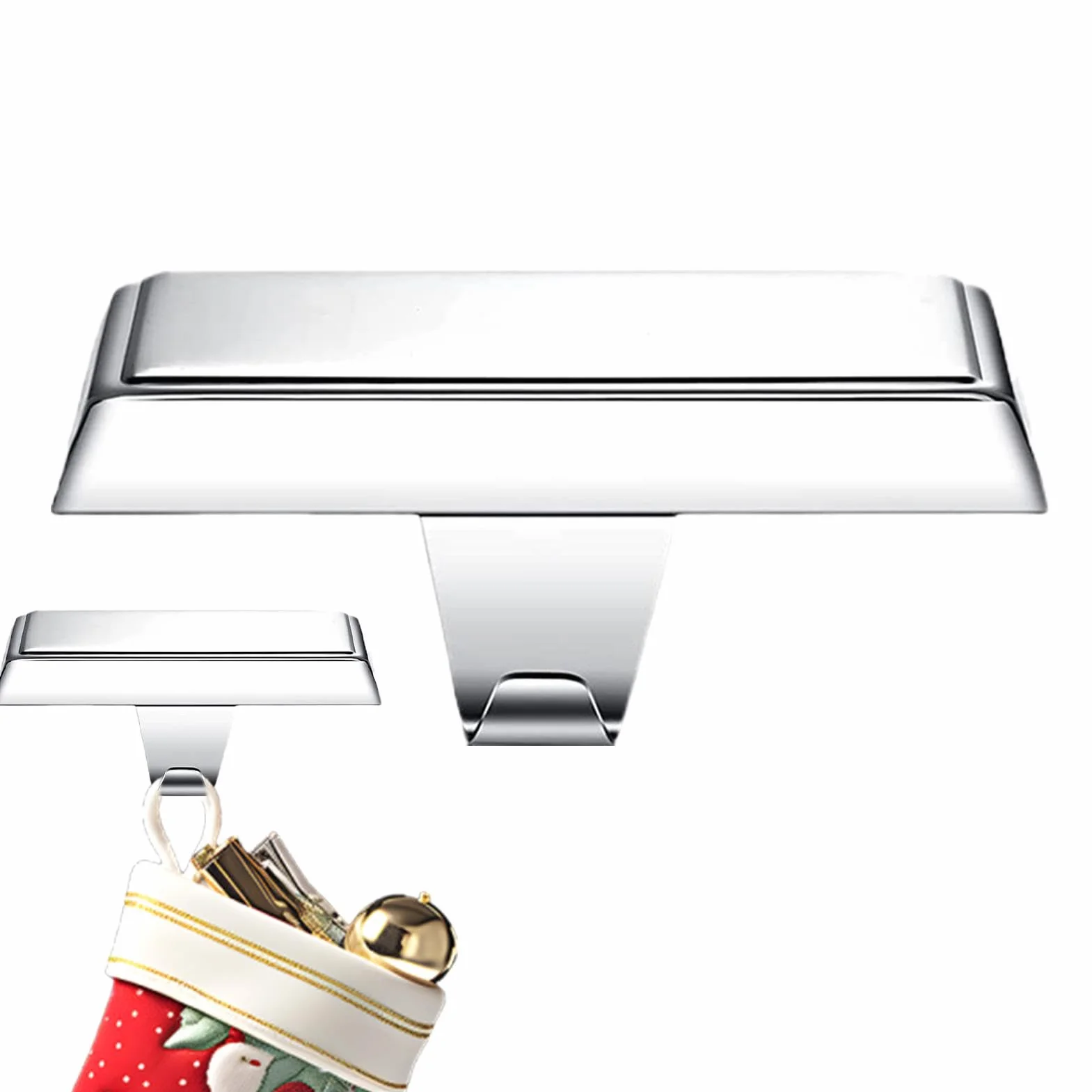 Metal Stocking Rack Base for Fireplace Heavy Duty Non-slip Christmas Storage Holder