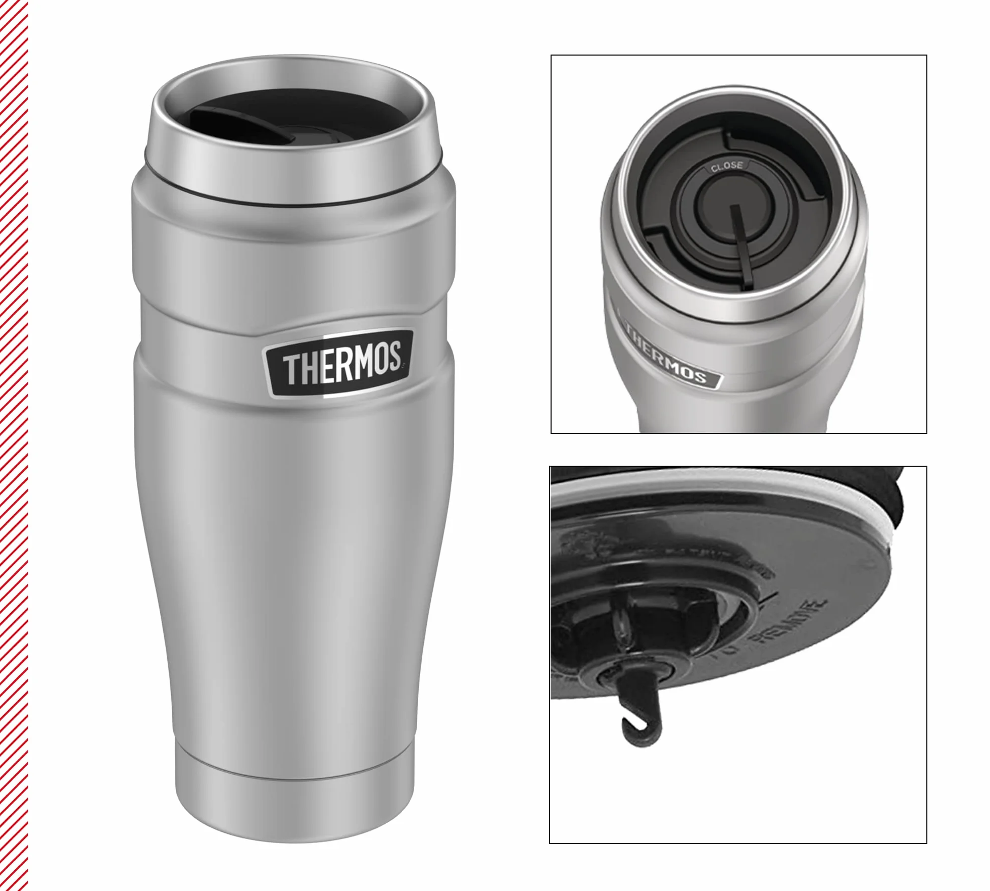 Thermos Stainless King Mug Kubek Termiczny Srebrny 470 ml