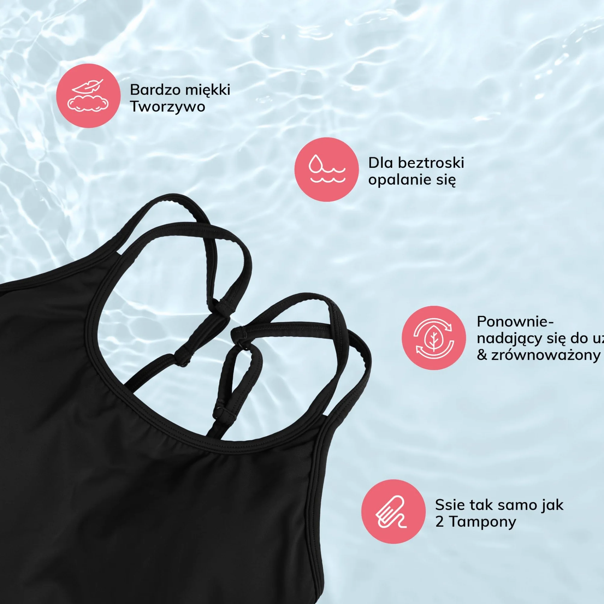 MYLILY kostium kąpielowy na okres I strój plażowy dla kobiet podczas okresu I pływanie podczas okresu I dodatkowa ochrona na plaży |na jasne dni I zero waste