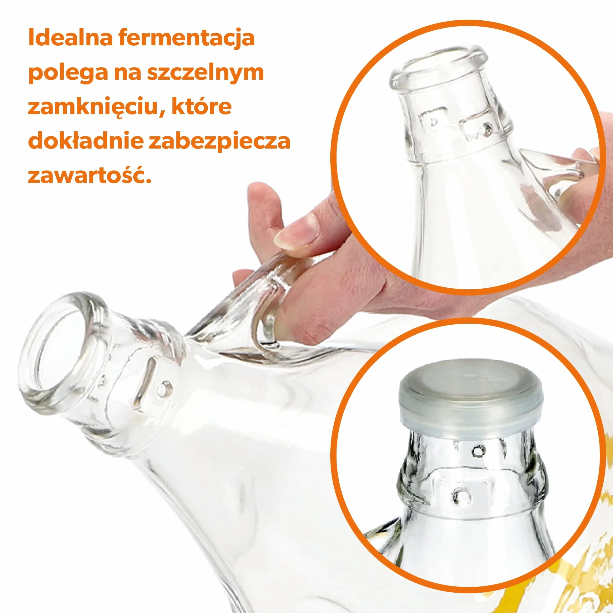 KADAX Zestaw 2 szt. gąsior szklany do wina 5 l z koszem ochronnym, fermentacyjny, do nastawu i przechowywania, stabilny i łatwy w czyszczeniu