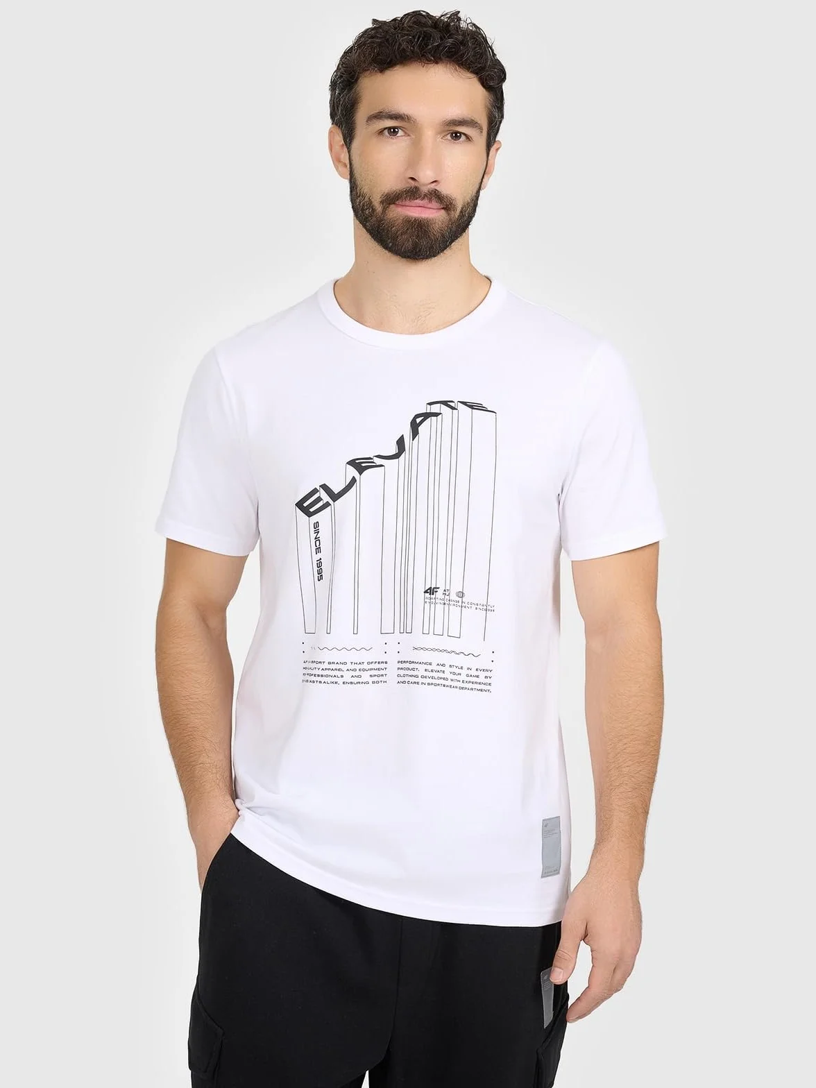 KOSZULKA MĘSKA TSHIRT 4F BAWEŁNA SUPER MATERIAŁ