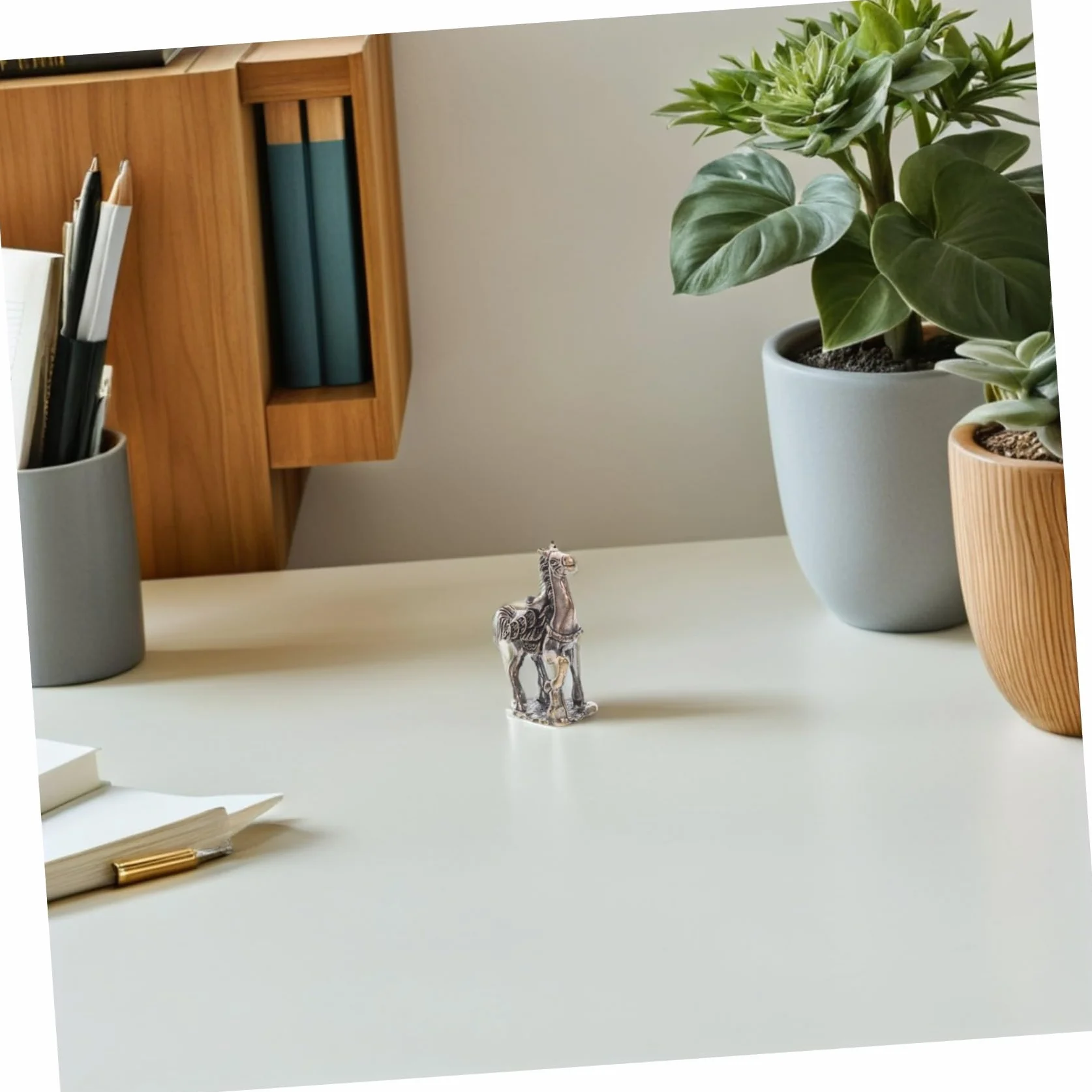 PRETYZOOM Mosiężna Figurka Konia Feng Shui Symbol Bogactwa Ozdoba Dekoracja Chiński Rok