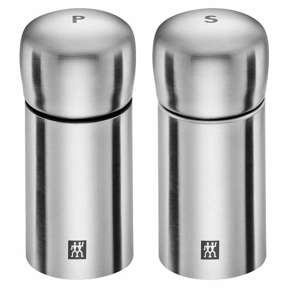 Zwilling Salz- und Pfeffermühle 2-teilig Set Edelstahl silber 10.7 cm