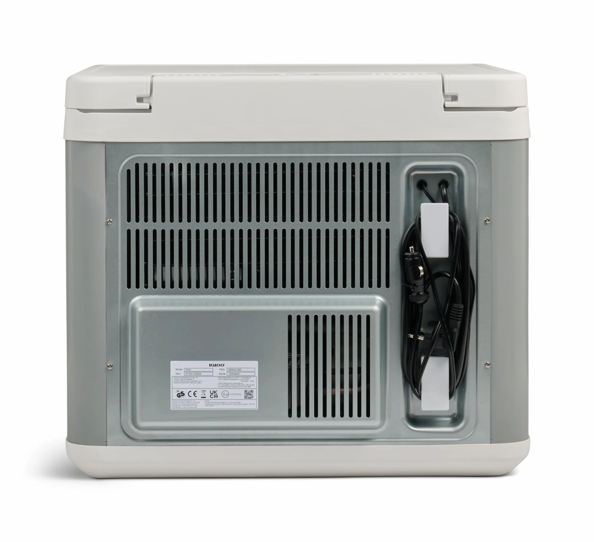 Igloo IH45 Hybrydowa lodówka podróżna z kompresorem, 45 l – 12 V i 230 V, mini lodówka do samochodu, na kemping, do przyczepy kempingowej i łodzi – elektryczna hybrydowa lodówka o dużej mocy