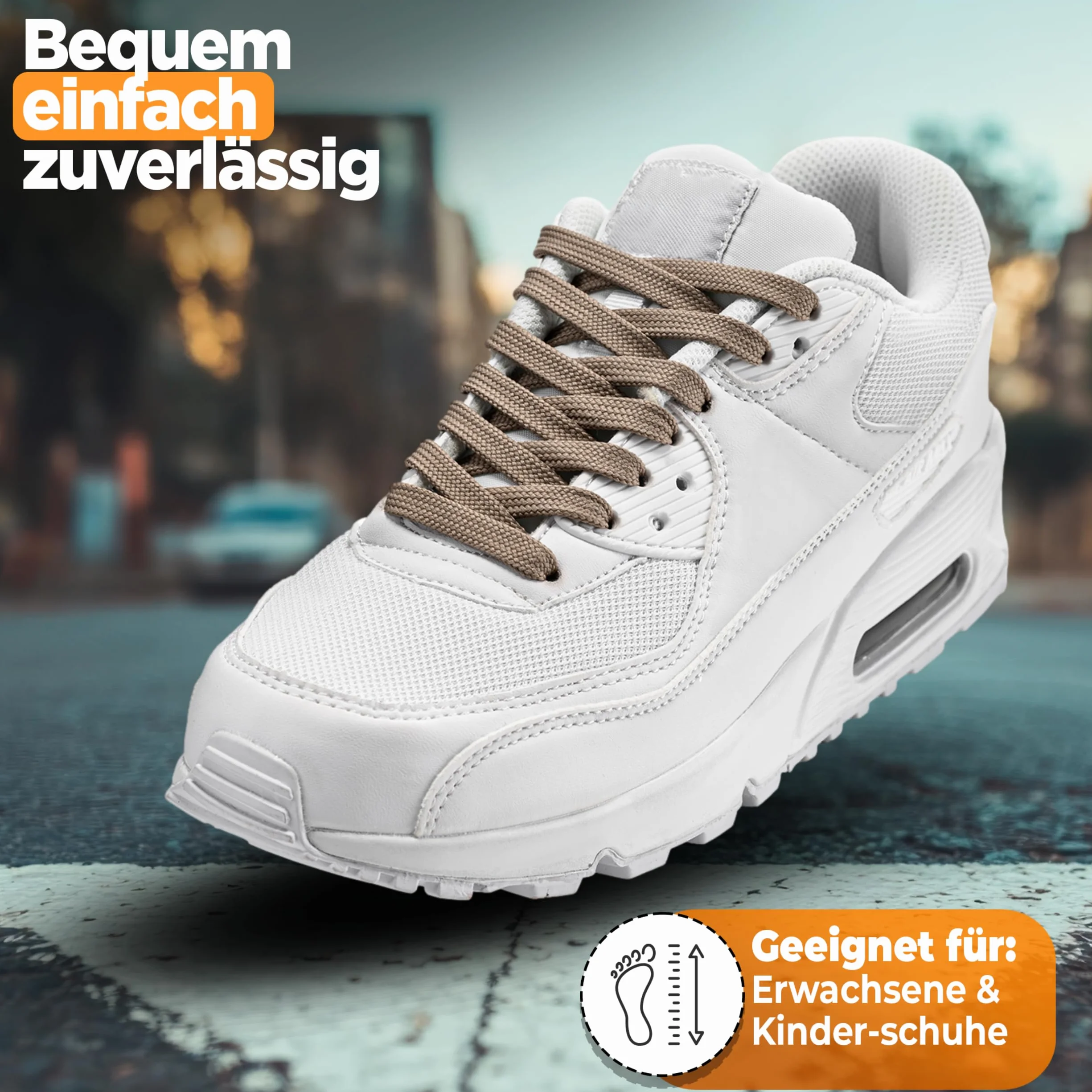 Płaskie sznurowadła do butów [2 pary] Odporne na rozdarcie sznurowadła poliestrowe zamienne do trampek, butów sportowych, butów do biegania, sneakersów o szerokości 8-10 mm