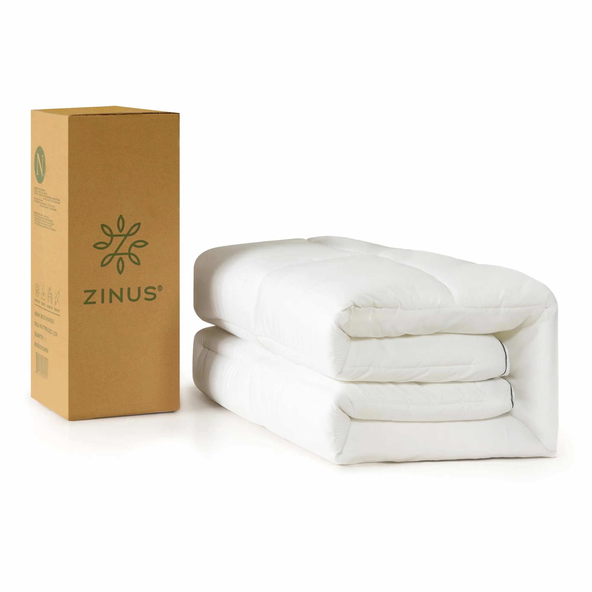 Zinus Mattress Topper, poliester, biały, 200 x 140 cm
