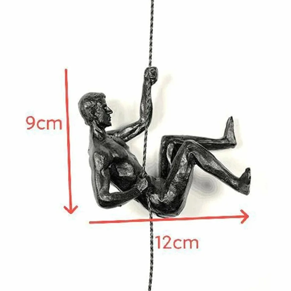 Figurka żywiczna dekoracja ścienna statua rzeźba industrialny wspinaczka człowiek retro prezent