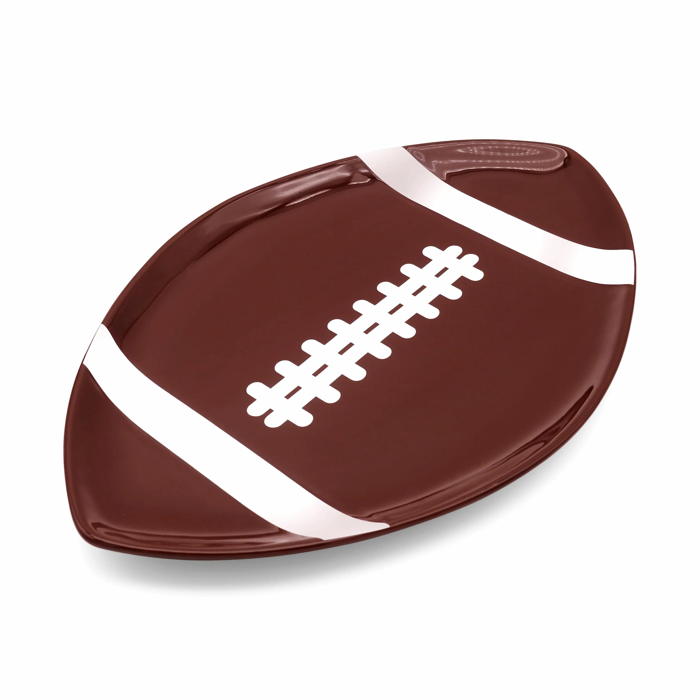 Talerz ceramiczny American Football 30,5 x 19 cm – talerz do serwowania w kształcie piłki nożnej