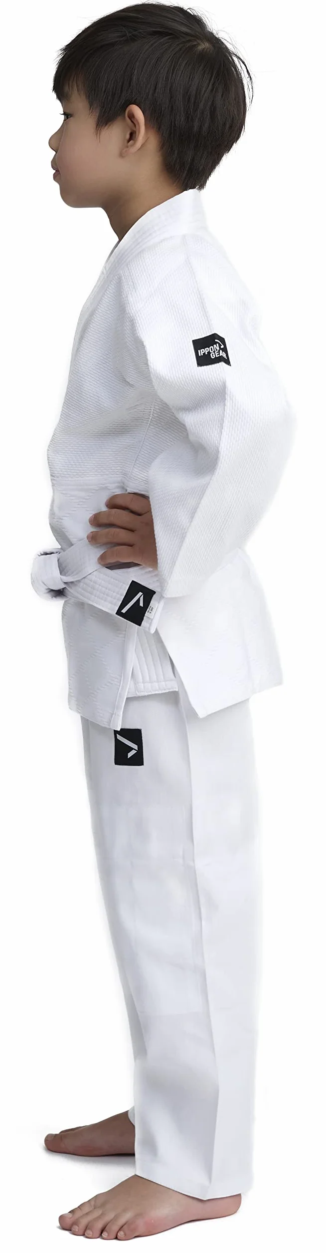 IPPONGEAR Future 2 strój do judo dla początkujących i dzieci, do sportów walki, wraz z paskiem (wyposażenie niemieckiej reprezentacji narodowej, ściągacz z gumką i ściągacz w spodniach, gęstość