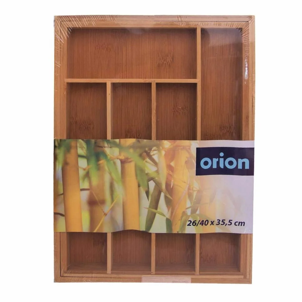 Orion pojemnik na sztućce z bambusa wysuwany wkład do szuflady organizer 26-40 x 35,5 x 4,5 cm