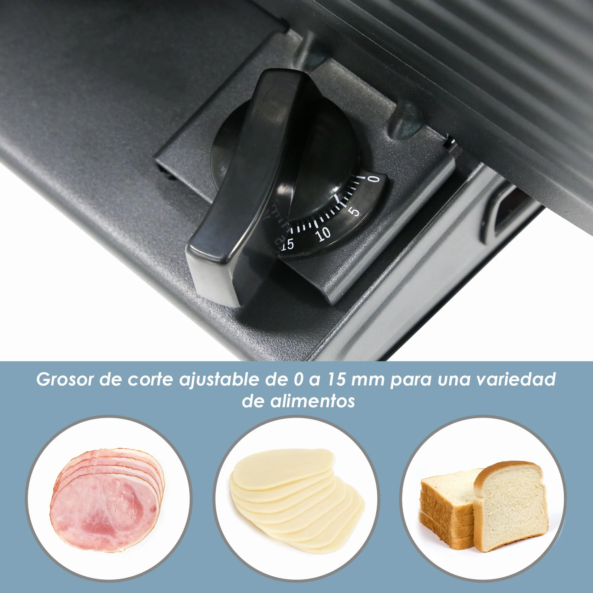 Elite Gourmet EMT-625B Ultimate Precision Electric Deli Food Meat Slicer, zdejmowane ostrze ze stali nierdzewnej, regulowana grubość, idealna do wędlin, twardych serów, warzyw i chleba, 18 cm, czarna
