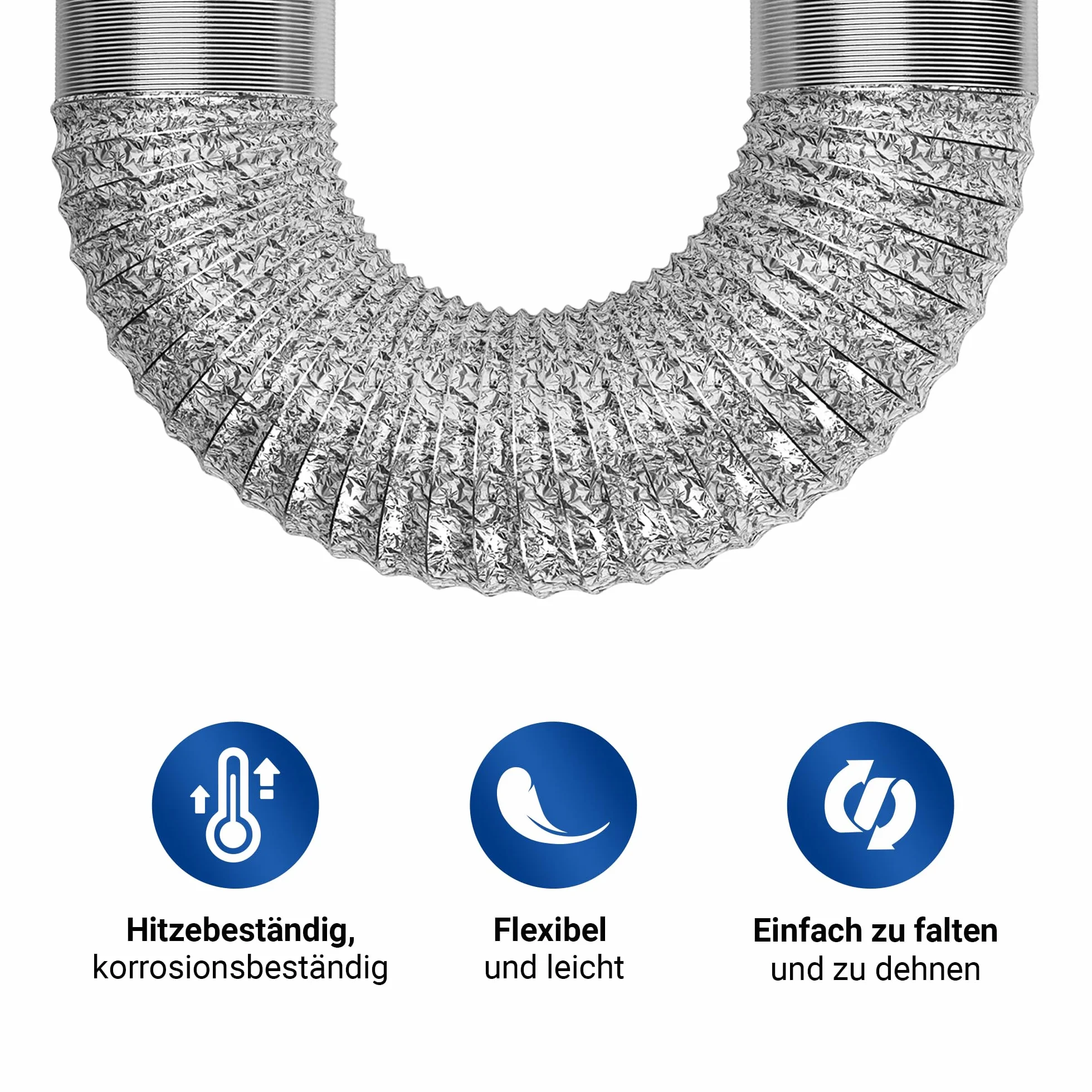 Rura wylotowa do okapu kuchennego 100 mm VIOKS wąż powietrza 6 m