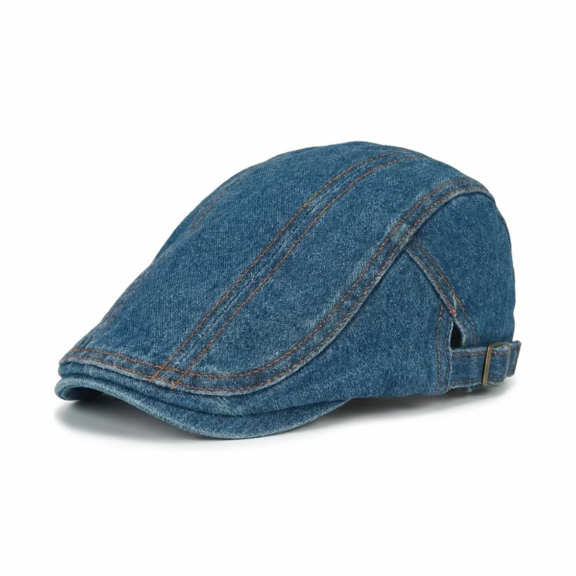 Kapelusz męski z denimu, bawełna, beret, czapka z daszkiem unisex płaska czapka Ivy Newsboy Cabbie Caps Driving Hut