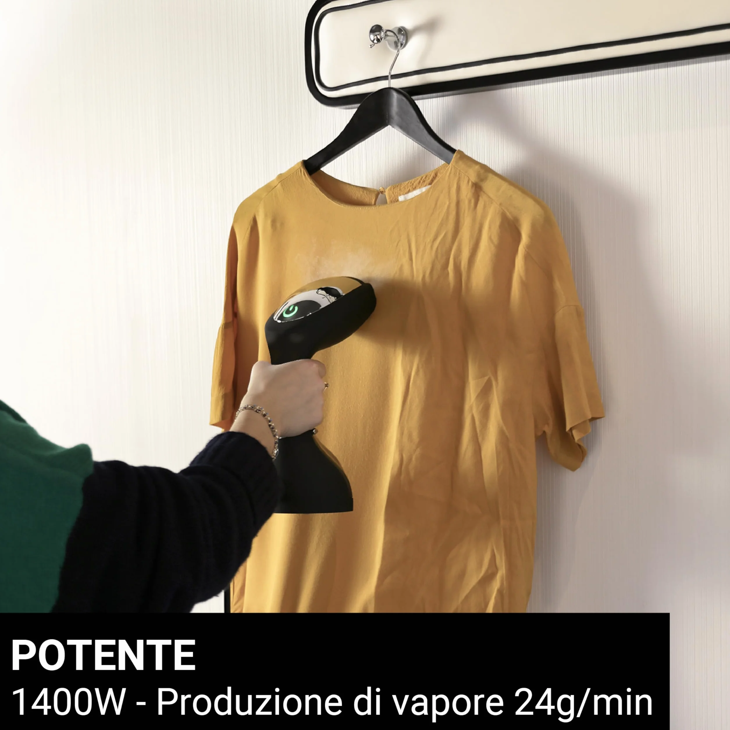 Steamone Parownica do Ubrań, Czarny, 1400 W