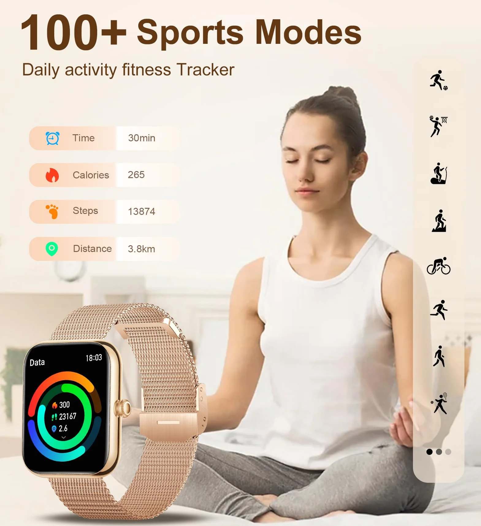 Smartwatch damski z funkcją telefonu
