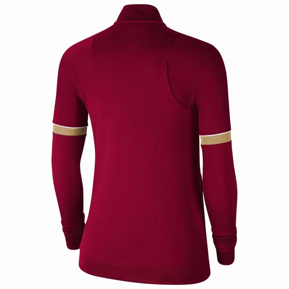 Nike Academy 21 Knit Track Jacket - Giacca sportiva da donna, Donna, Giacca da tuta, CV2677-677, Rosso/bianco/oro jersey/bianco, XL
