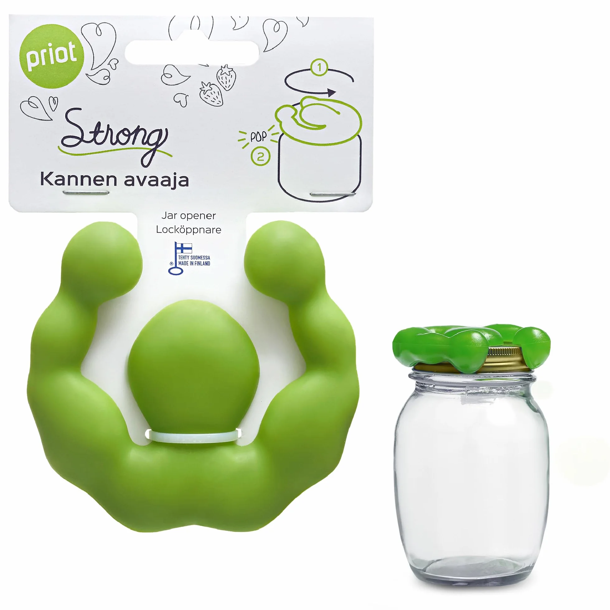 Priot Strong otwieracz do słoików Twist Gripper dla słabych dłoni, dzieci, seniorów, zielony