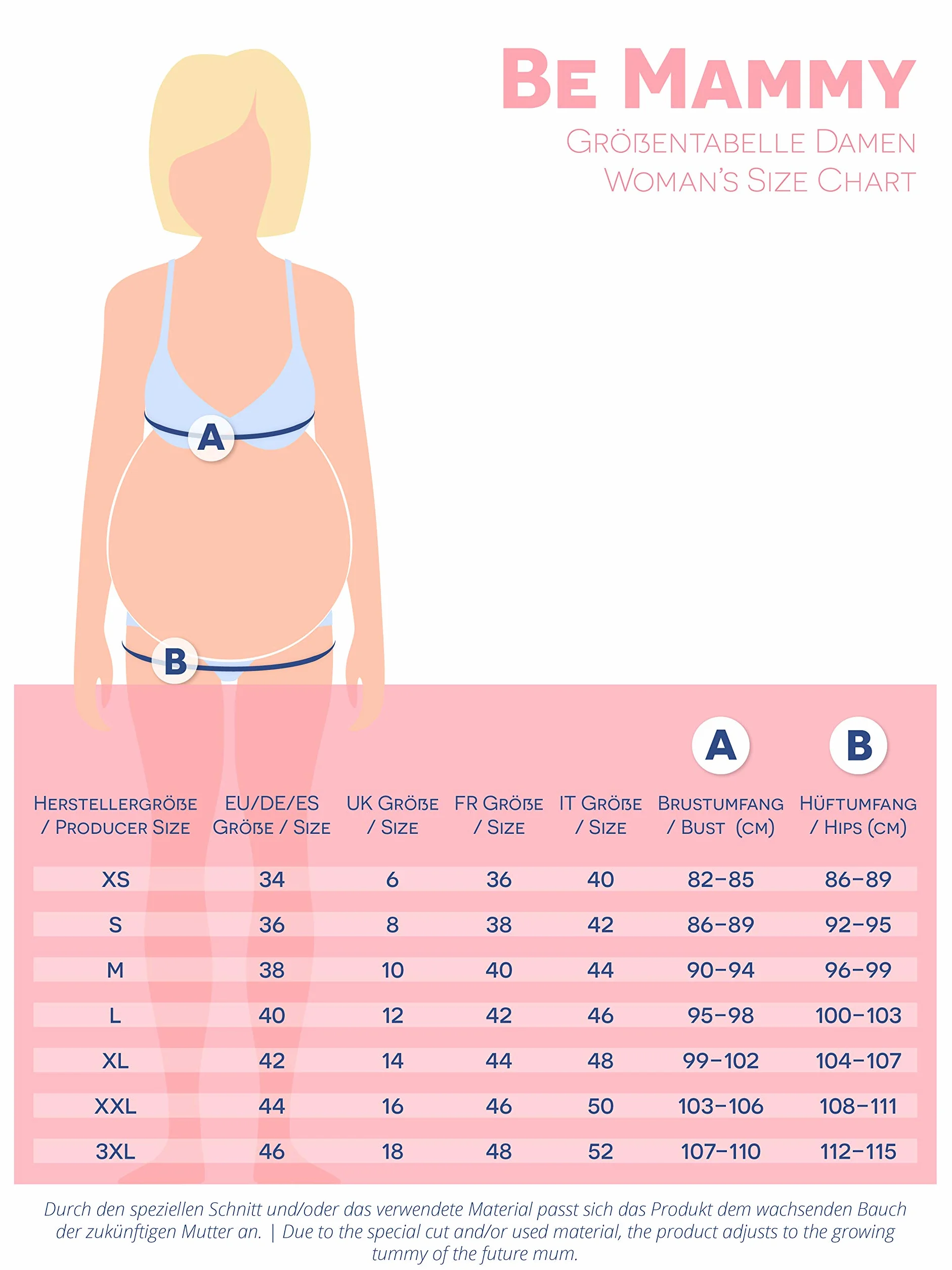 Be Mammy Powiększacz Przedłużka do Spodni Damskich 3er Pack BE20-126