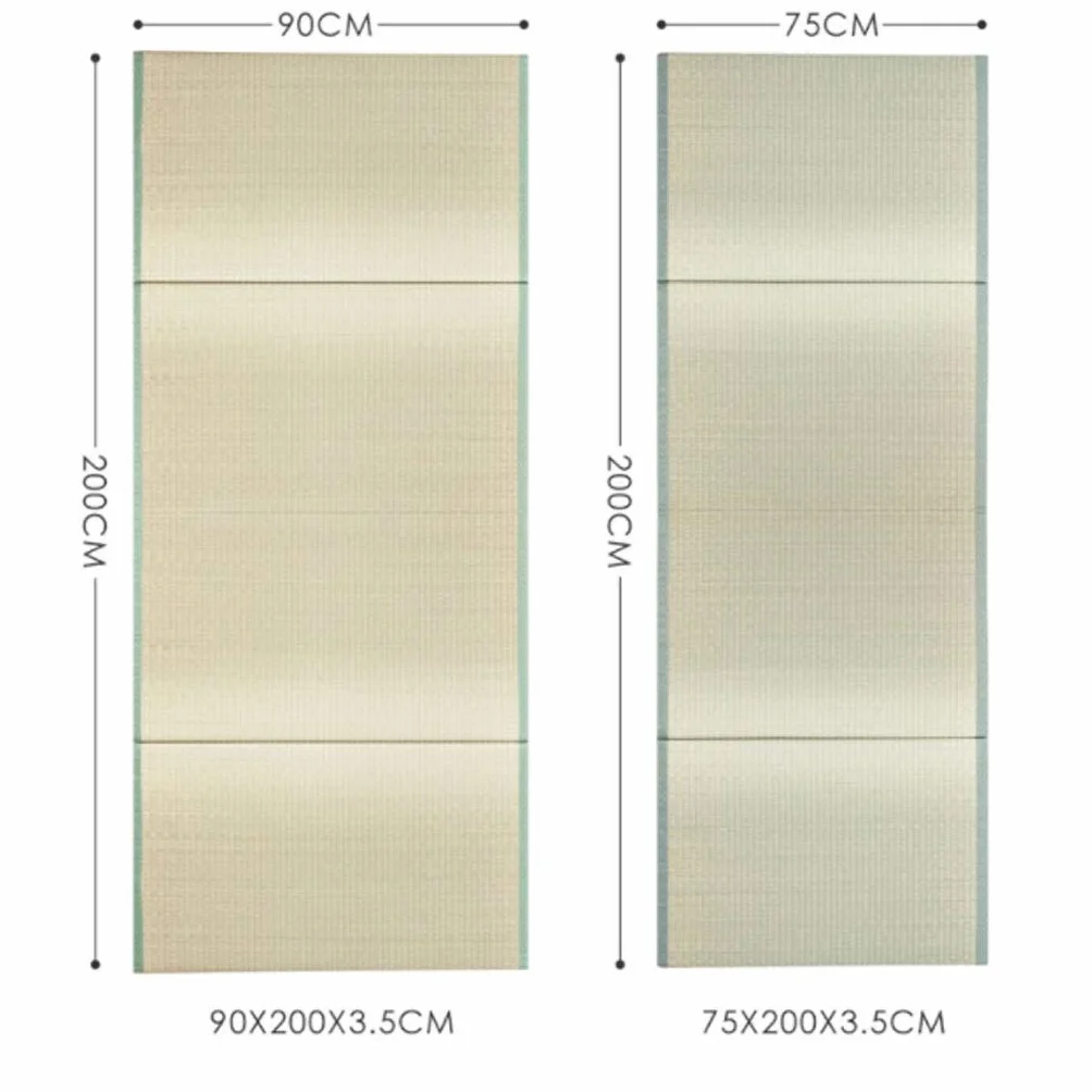 Japońska tradycyjna mata tatami/materac futon, mocny i wygodny, naturalna trawa/składany, łatwy do złożenia, idealny do łóżka, medytacji, jogi, Zen-Room/japońskiego aromatu herbaty, 3,5 cm grubości,