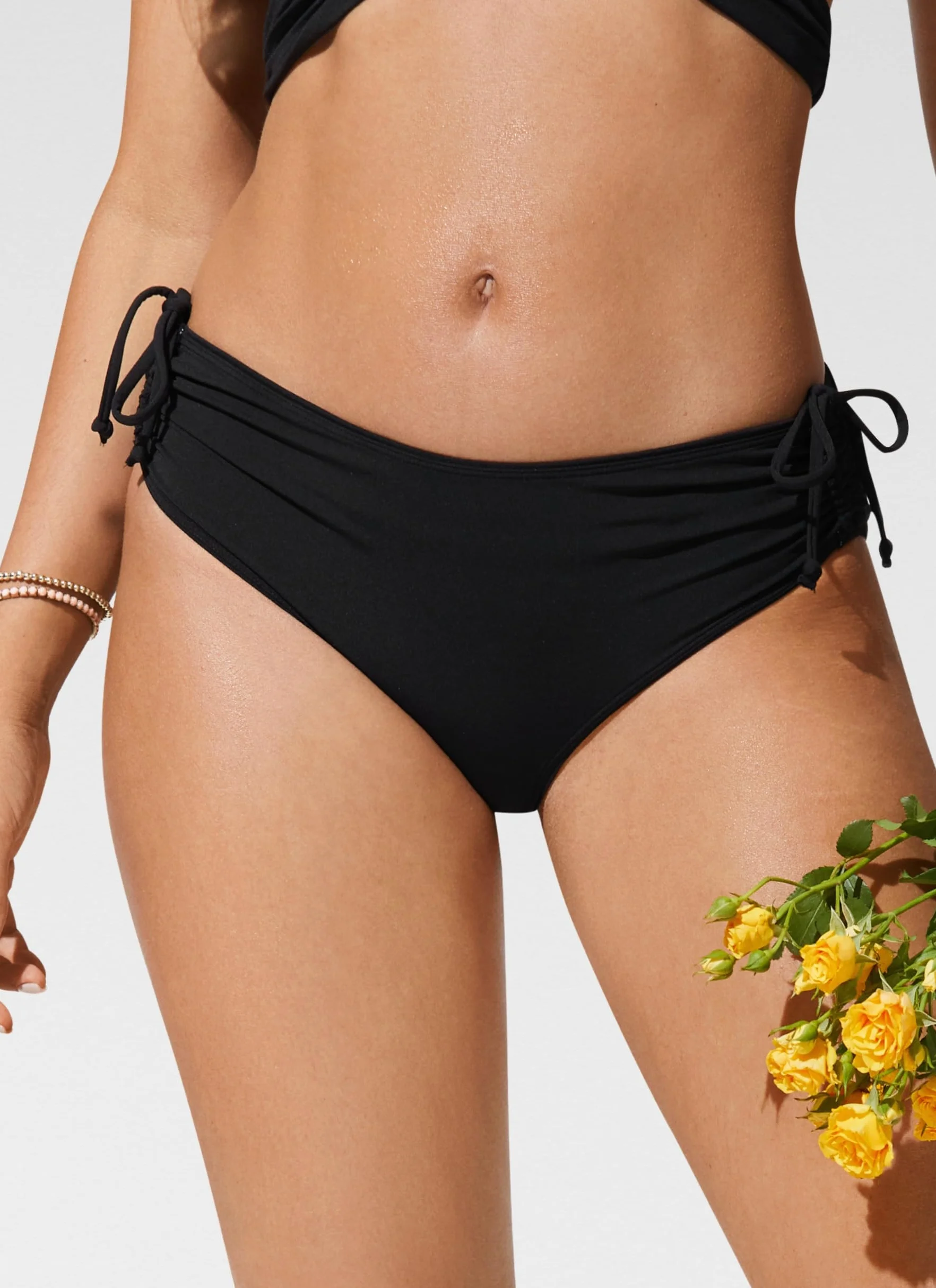 CRZ YOGA Bikini Spodnie dla Kobiet Strona Krawata Regulowane Spodnie Pływackie Sportowe Strój kąpielowy Spodnie
