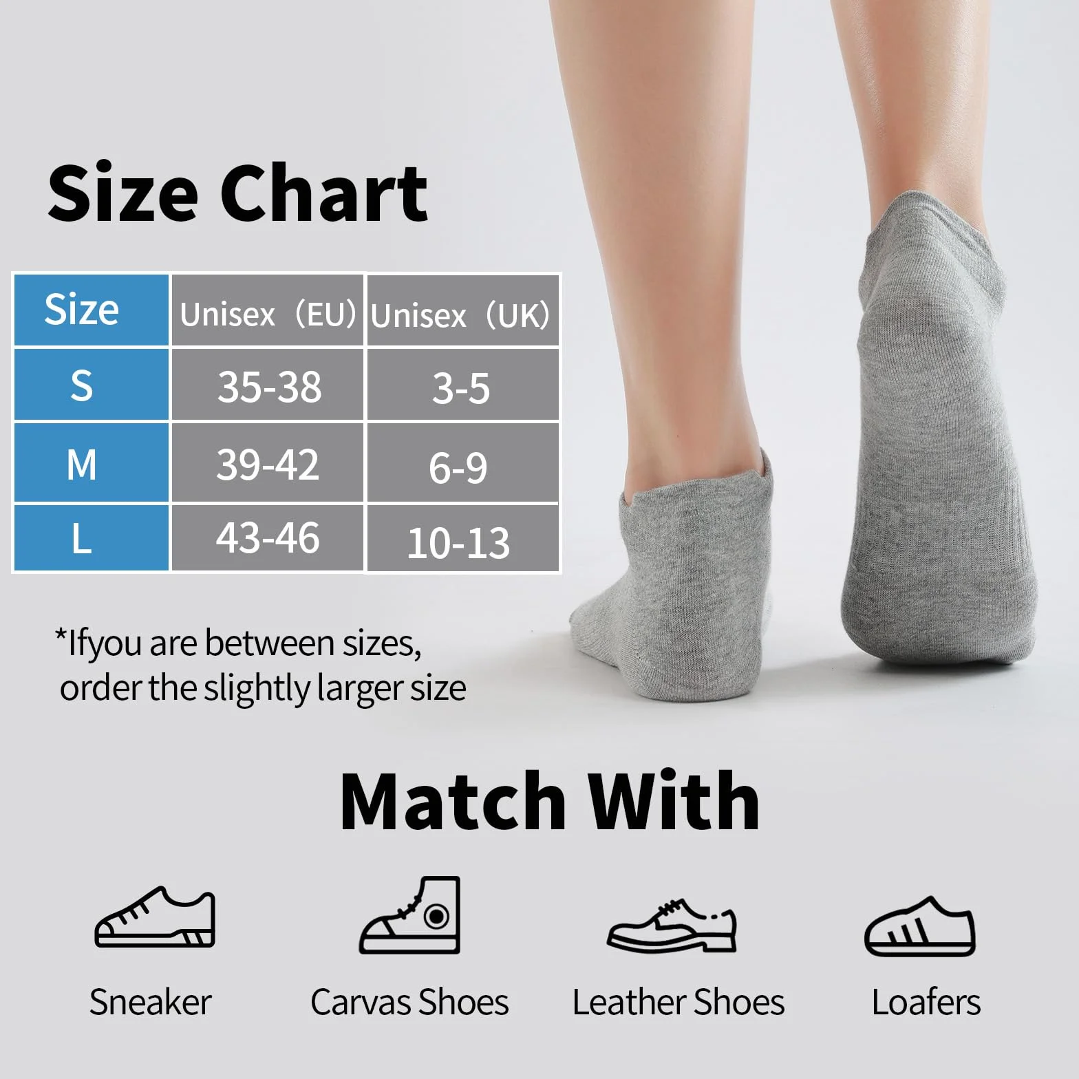 HeyUU 6/10 par skarpet do sneakersów dla mężczyzn i kobiet, krótkie skarpety sportowe, oddychające, bawełniane skarpety do biegania, uniseks, antypoślizgowe i wygodne