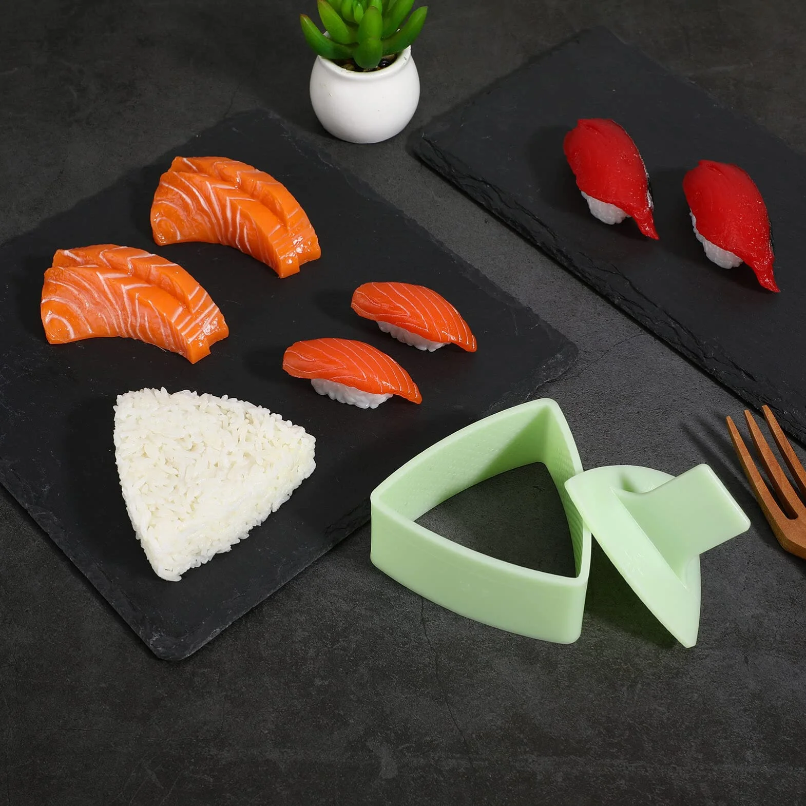 HEMOTON Foremka do sushi Onigiri trójkątna, forma do ryżu, narzędzie DIY