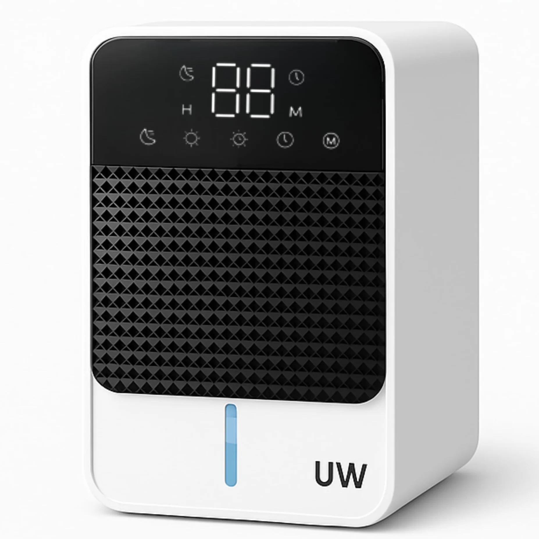 Osuszacz powietrza, elektryczny osuszacz powietrza UW Smart D1C, cichy i elektryczny osuszacz powietrza do pomieszczeń do 20 m², 350 ml/dzień (1,2 l), tryb nocny, energooszczędny oczyszczacz powietrza