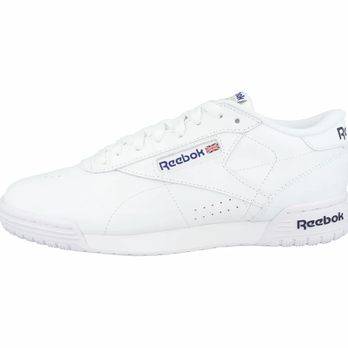 Reebok Ex-O-Fit Clean Logo Int, Trampki Męskie, Białe (Int/White/Royal Blue/Royal Blue), 48,5 EU
