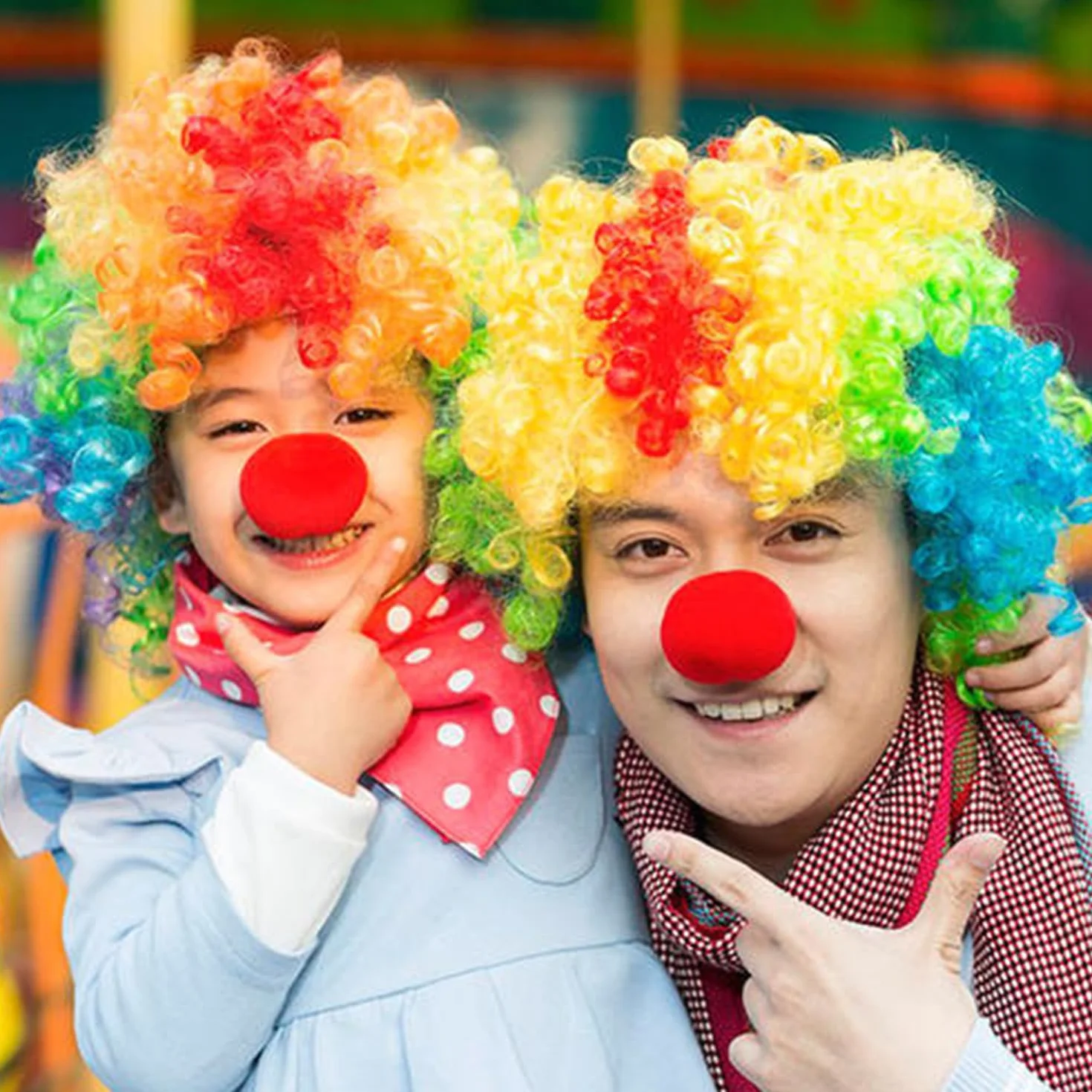 20 sztuk czerwonych nosów klauna i 2 sztuki naklejek do tatuażu klauna, gąbka, akcesoria cosplay, rekwizyty imprezowe